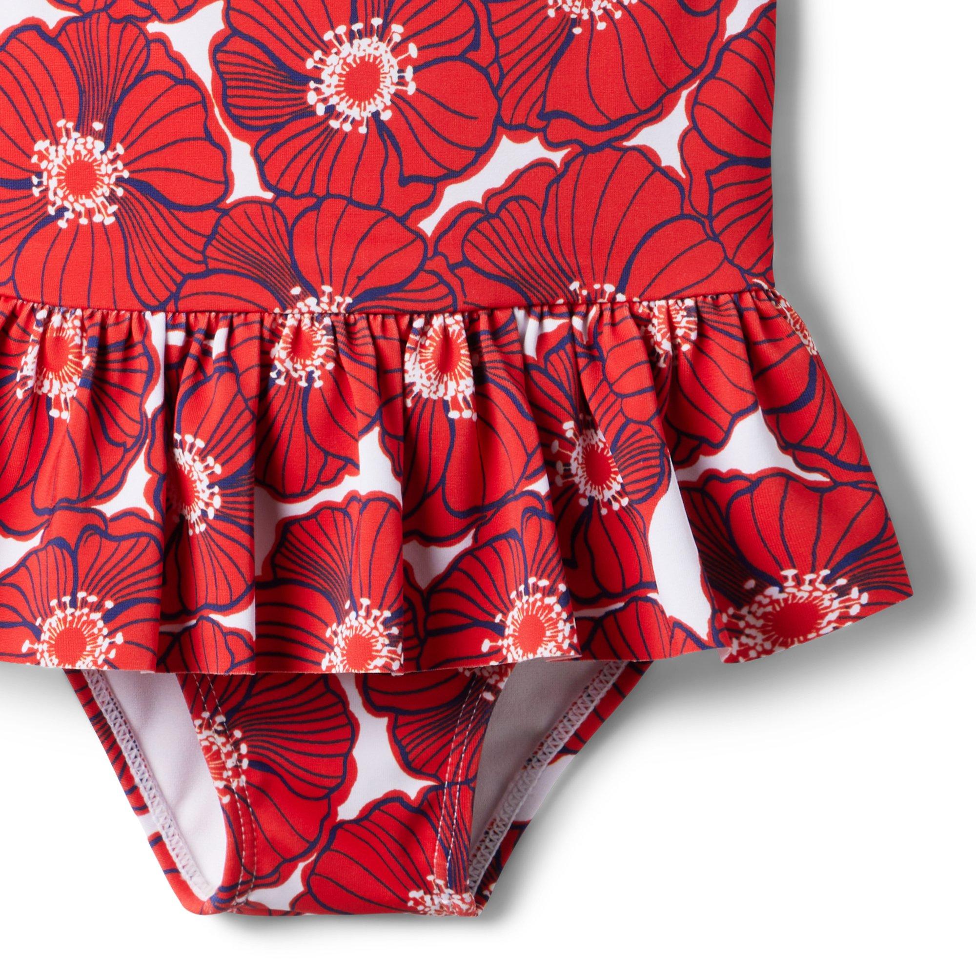 Recycled Poppy Peplum Swimsuit image number 3