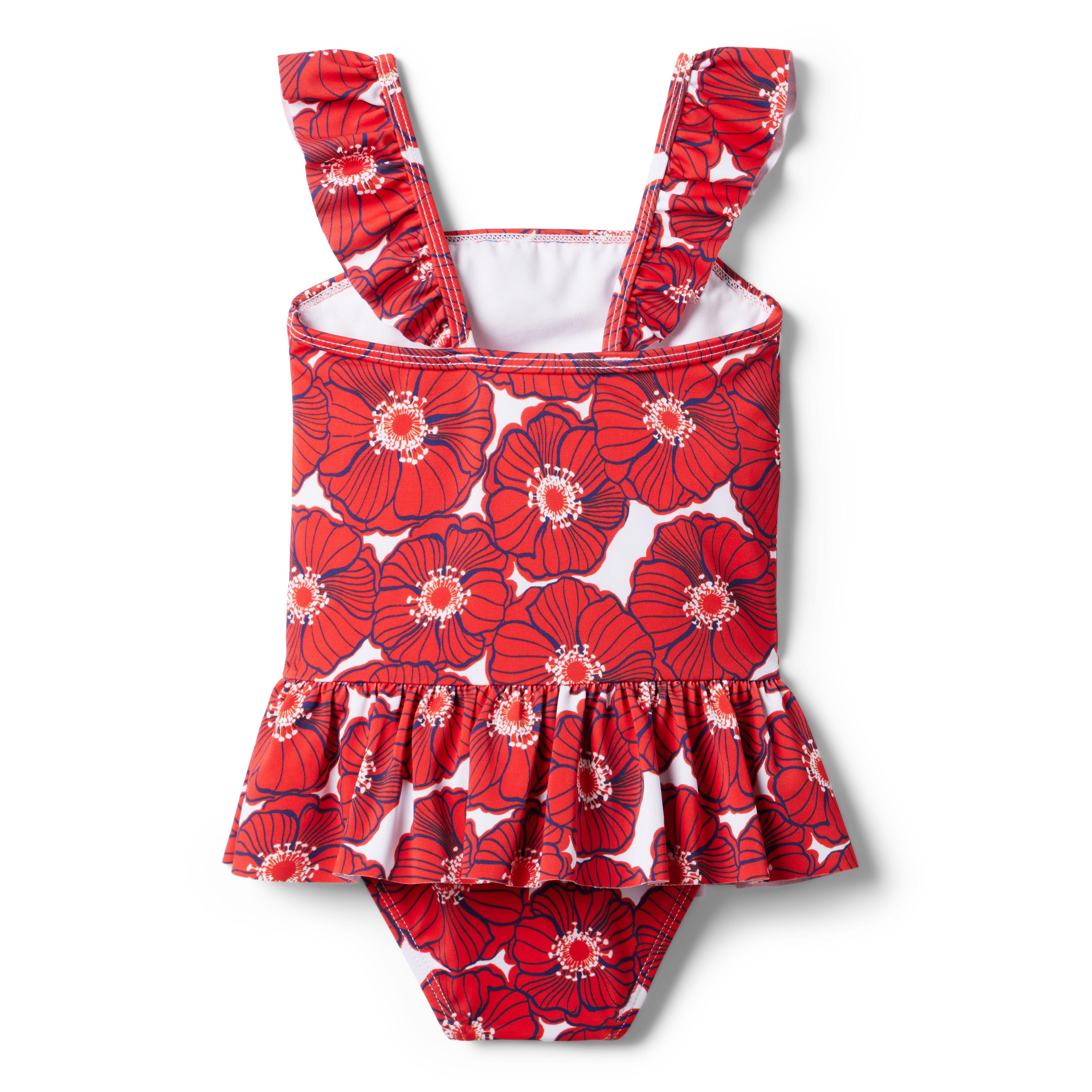 Recycled Poppy Peplum Swimsuit image number 2