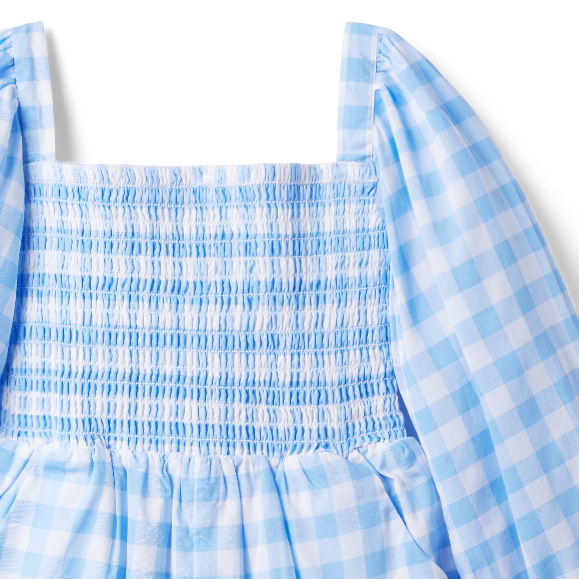 The Emma Gingham Smocked Romper image number 7