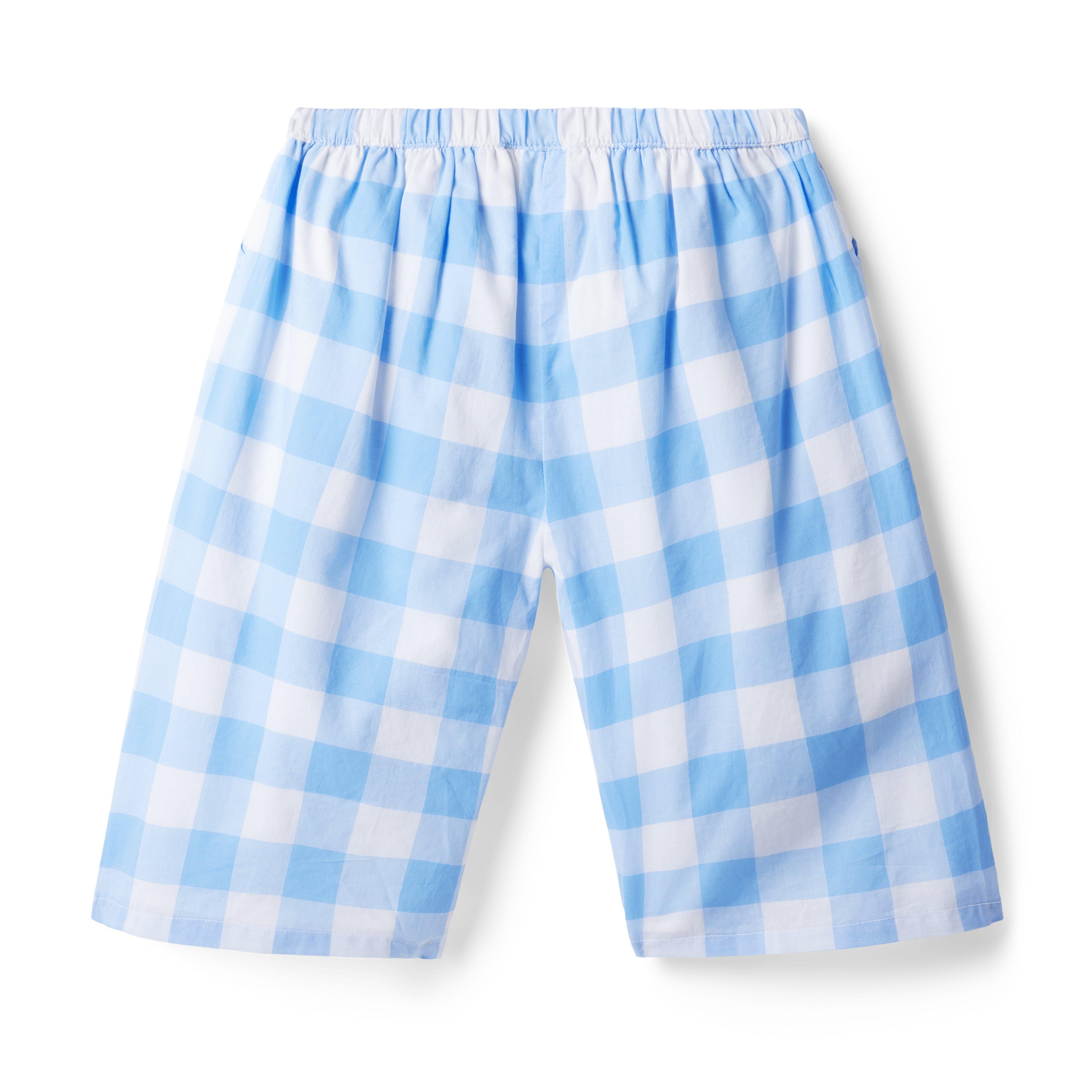 Gingham Wide Leg Cropped Pant image number 1