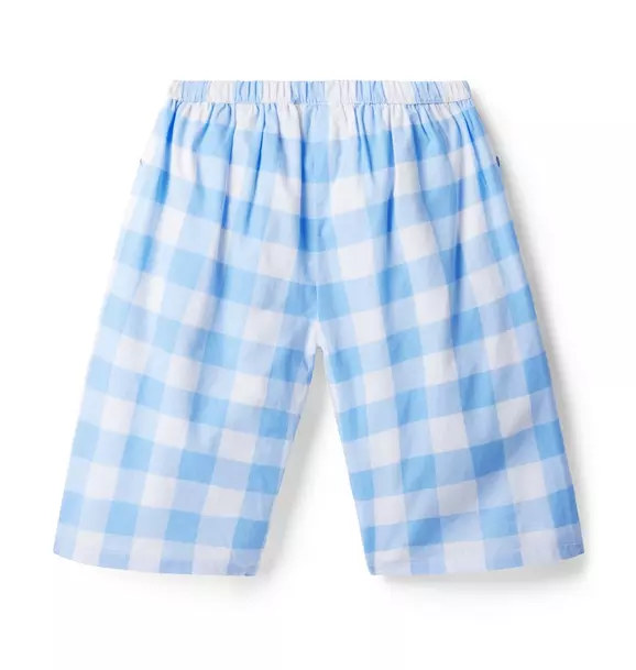Gingham Wide Leg Cropped Pant image number 1