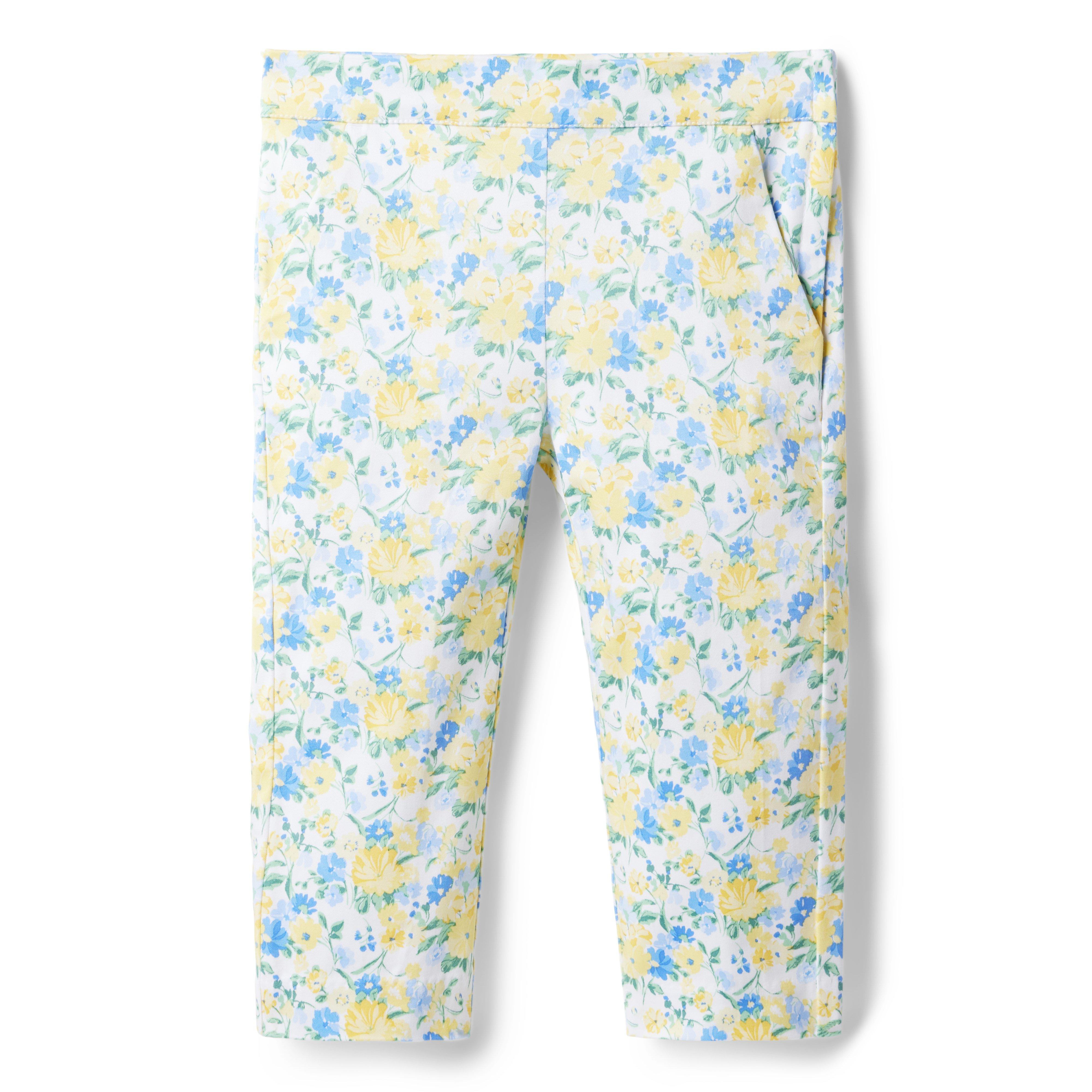 Floral Sateen Cropped Pant