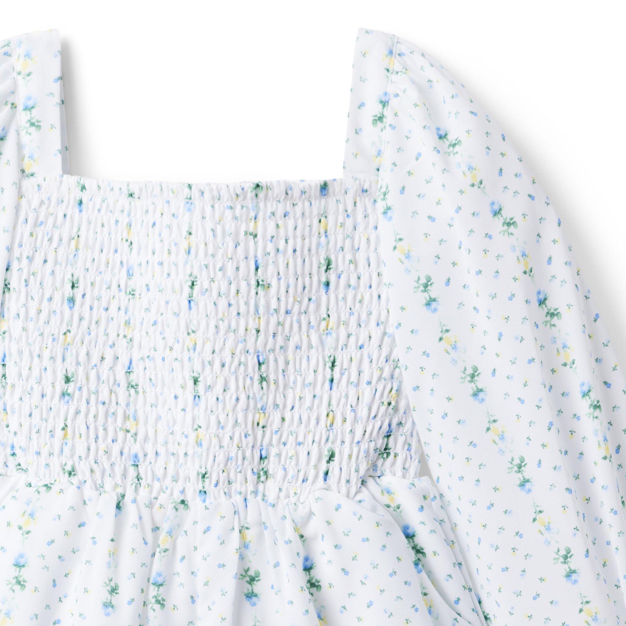 The Emma Floral Smocked Chiffon Romper image number 2