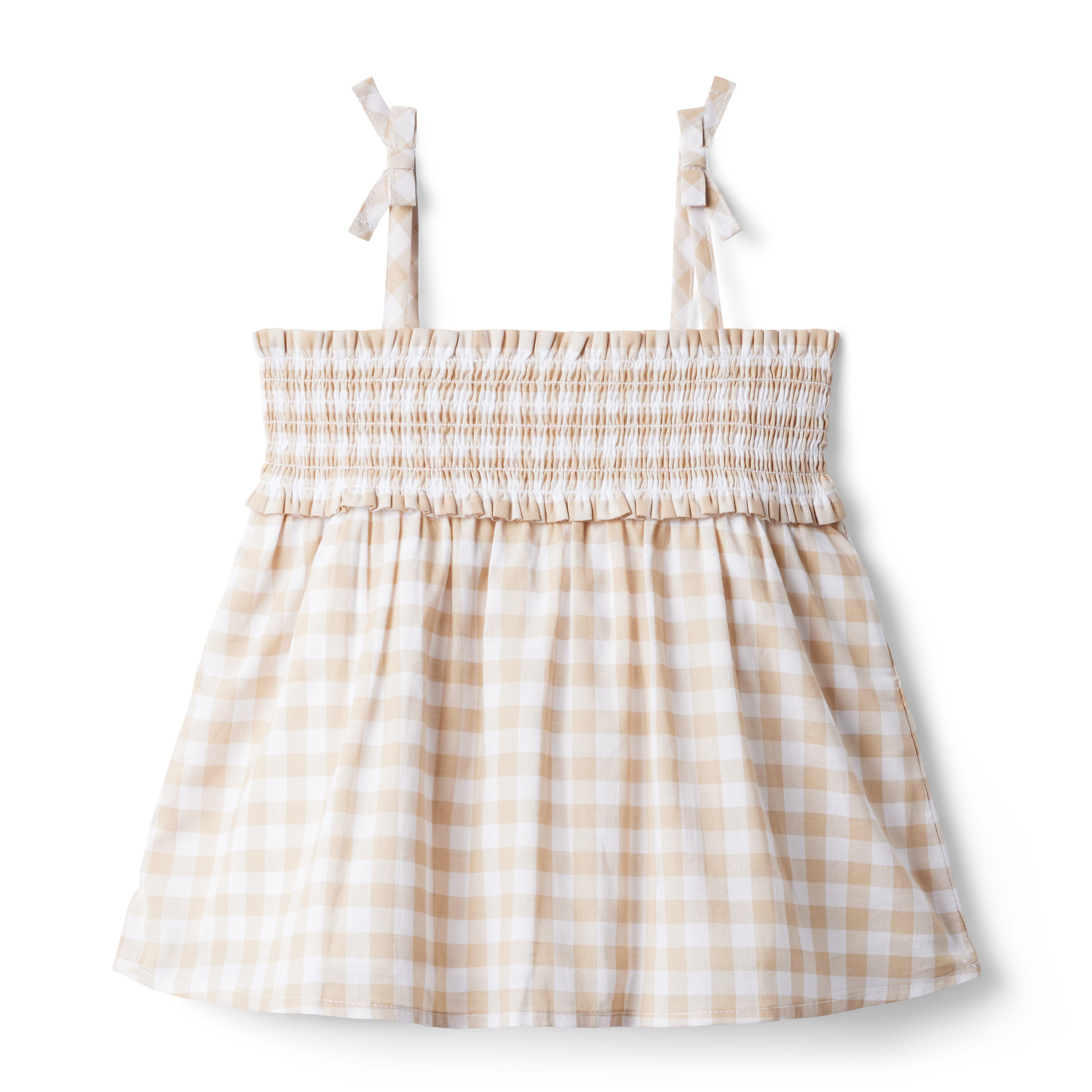 The Leilani Gingham Smocked Top image number 0