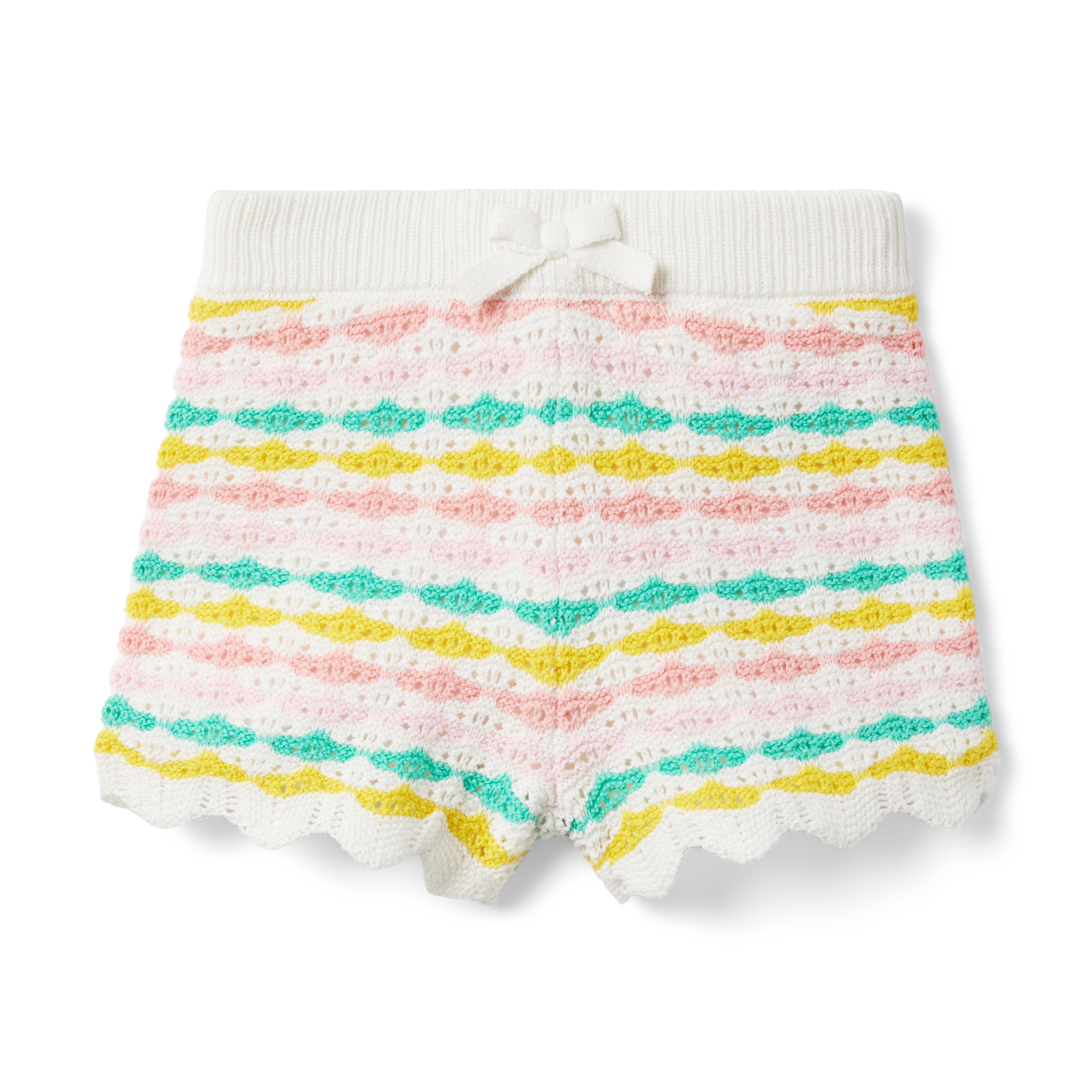 Striped Crochet Short