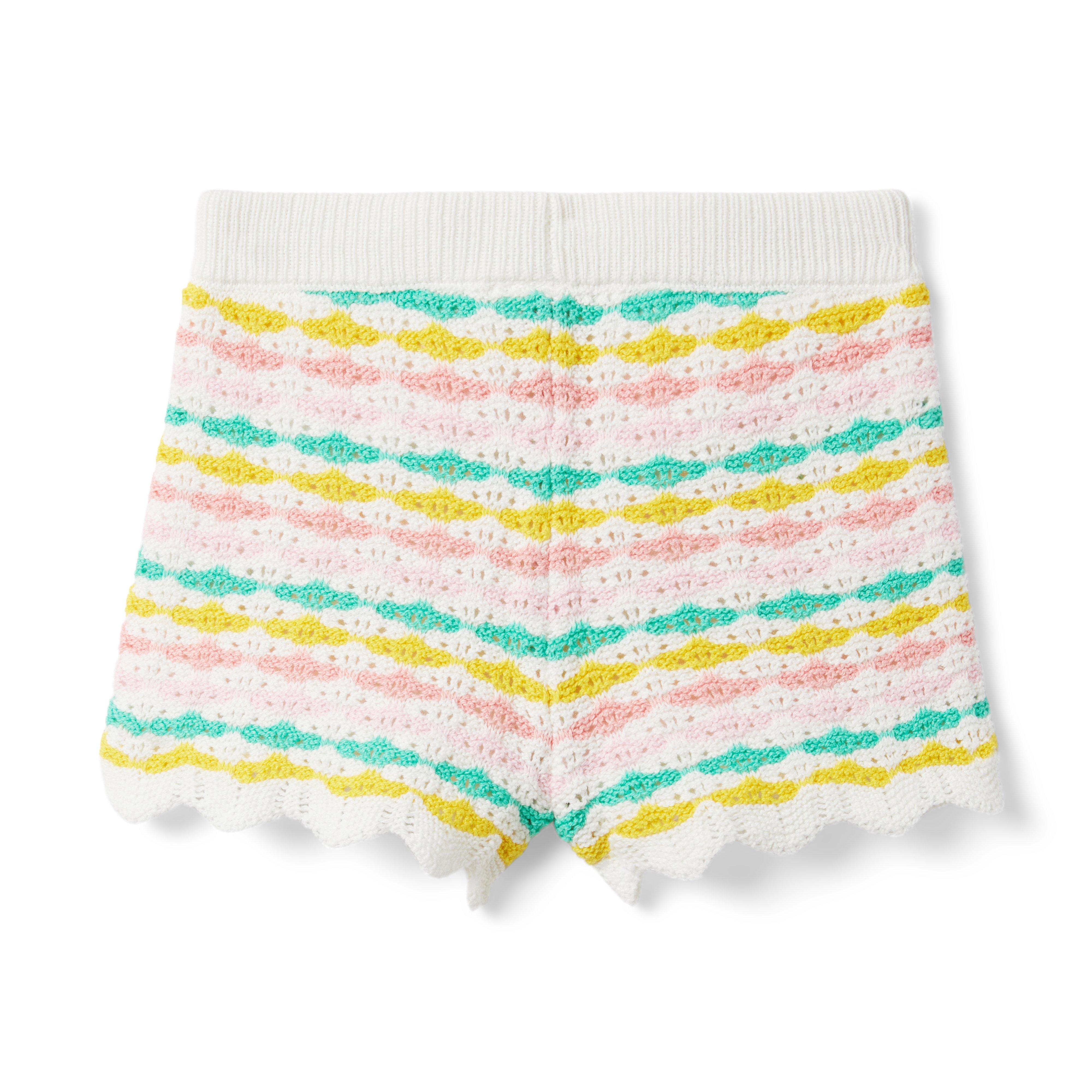 Striped Crochet Short image number 2