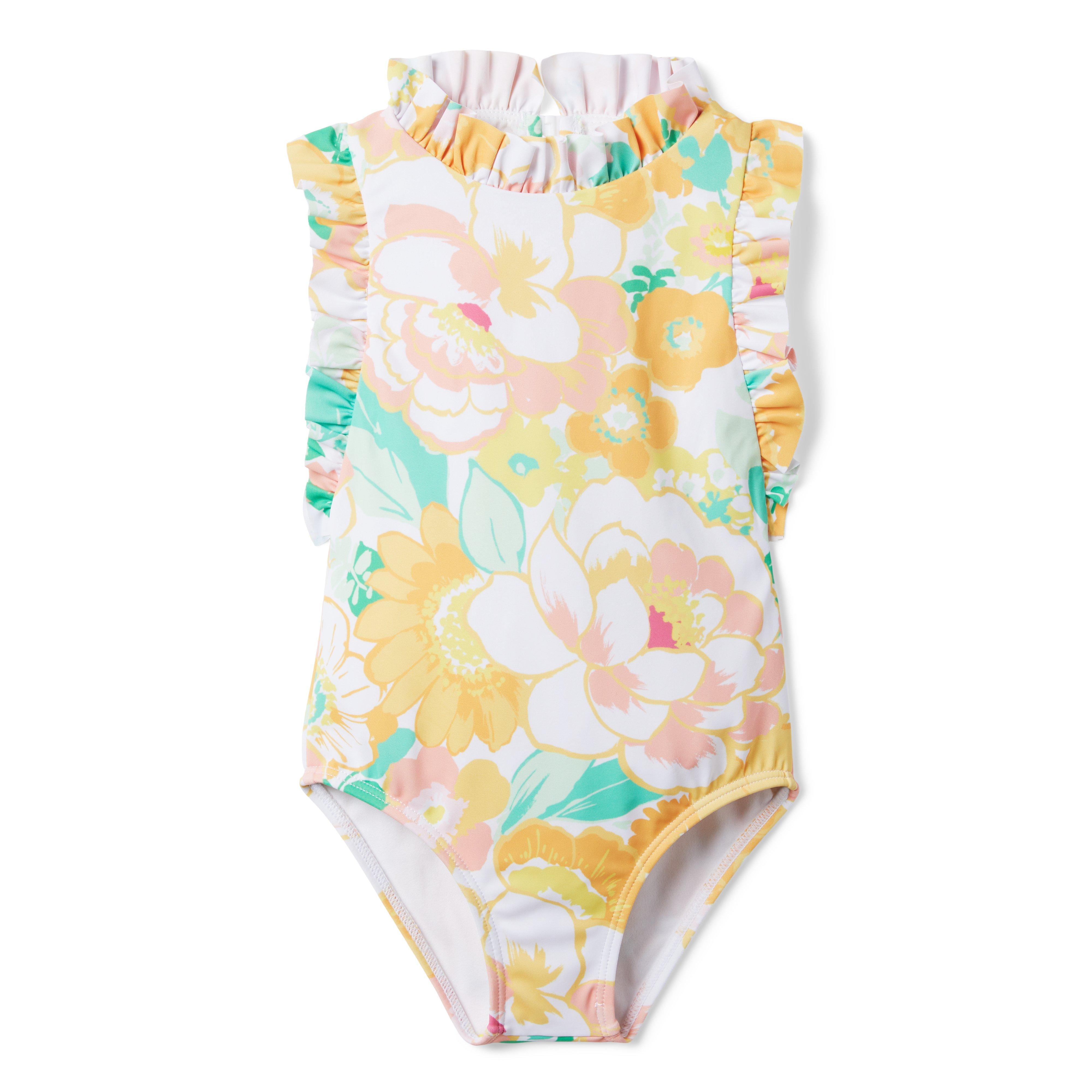 Recycled Floral Ruffle Swimsuit image number 0