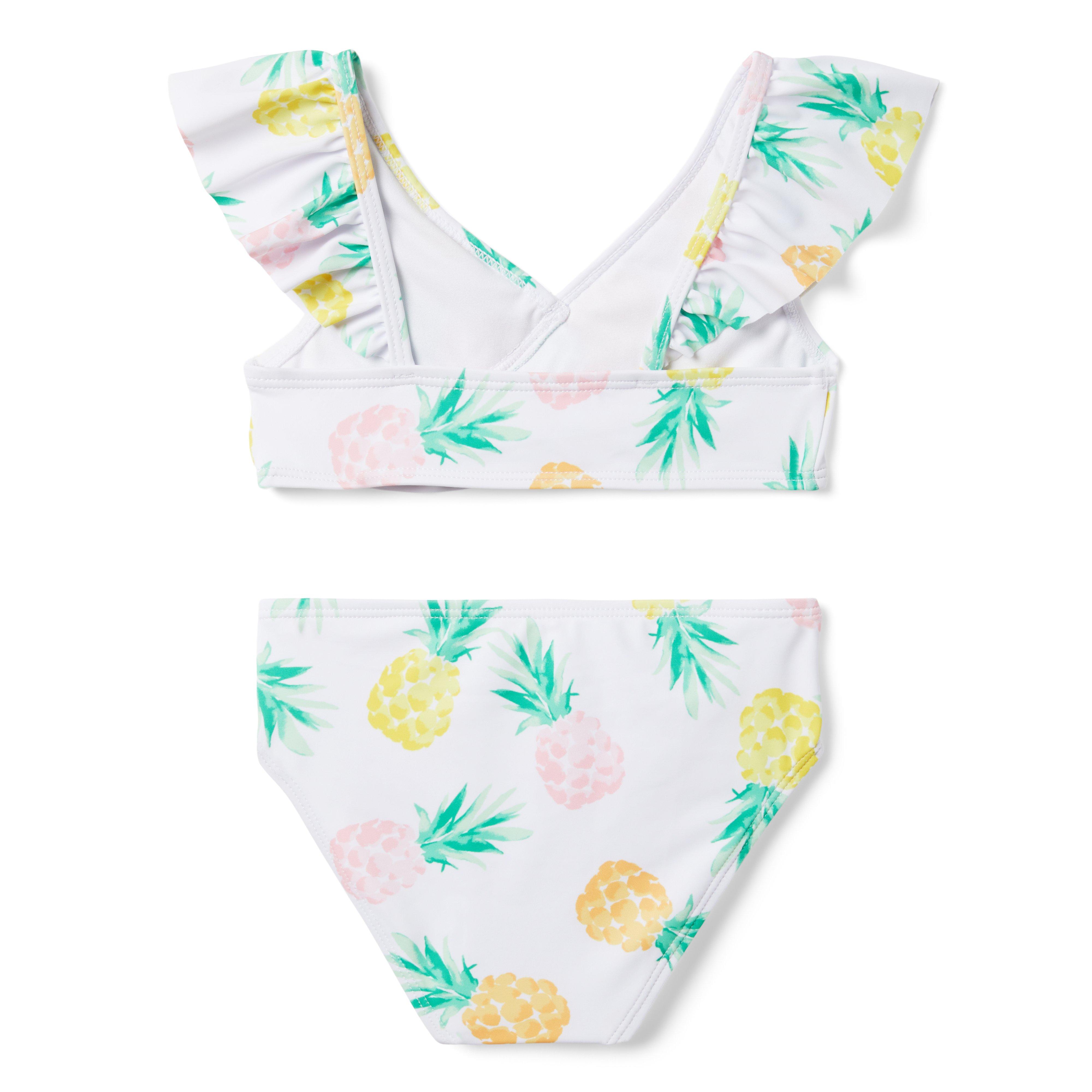 Recycled Pineapple Ruffle 2-Piece Swimsuit image number 1