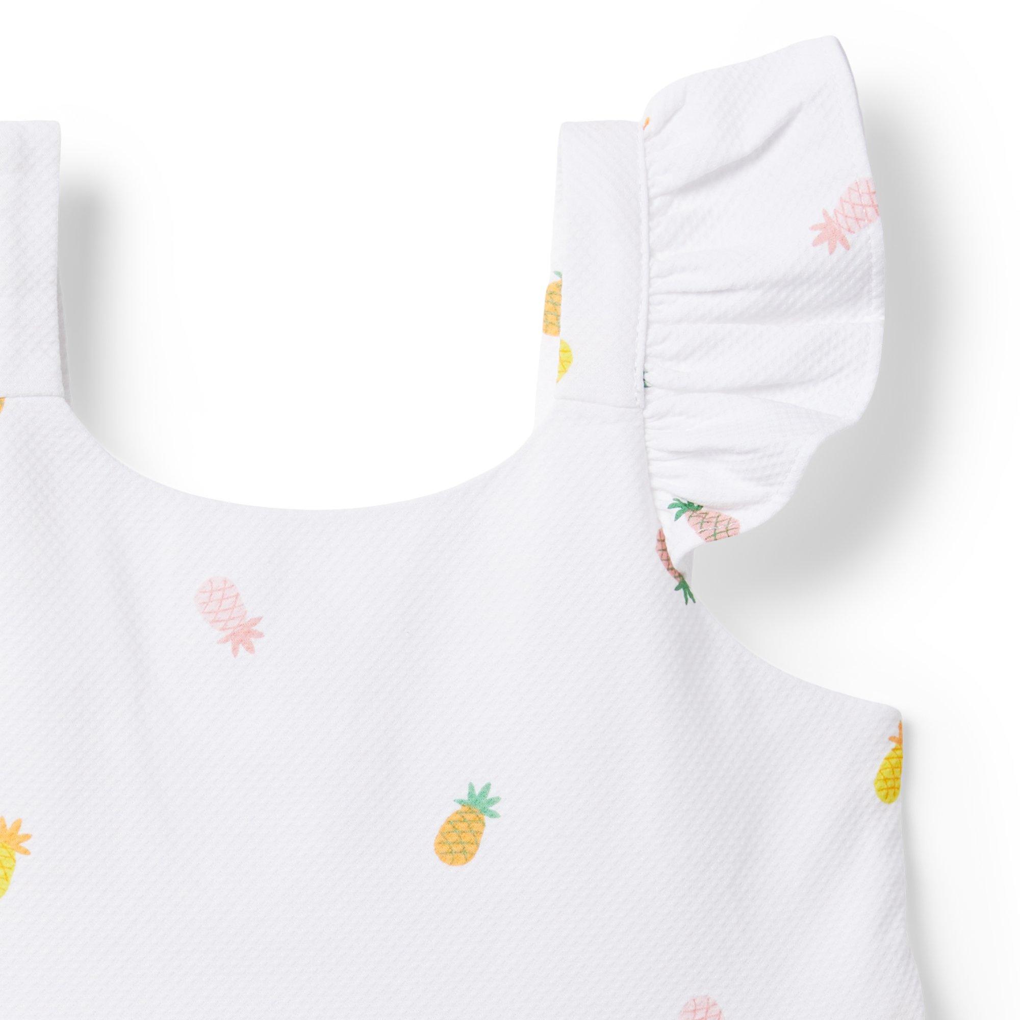 Pineapple Ruffle Pique Top image number 2