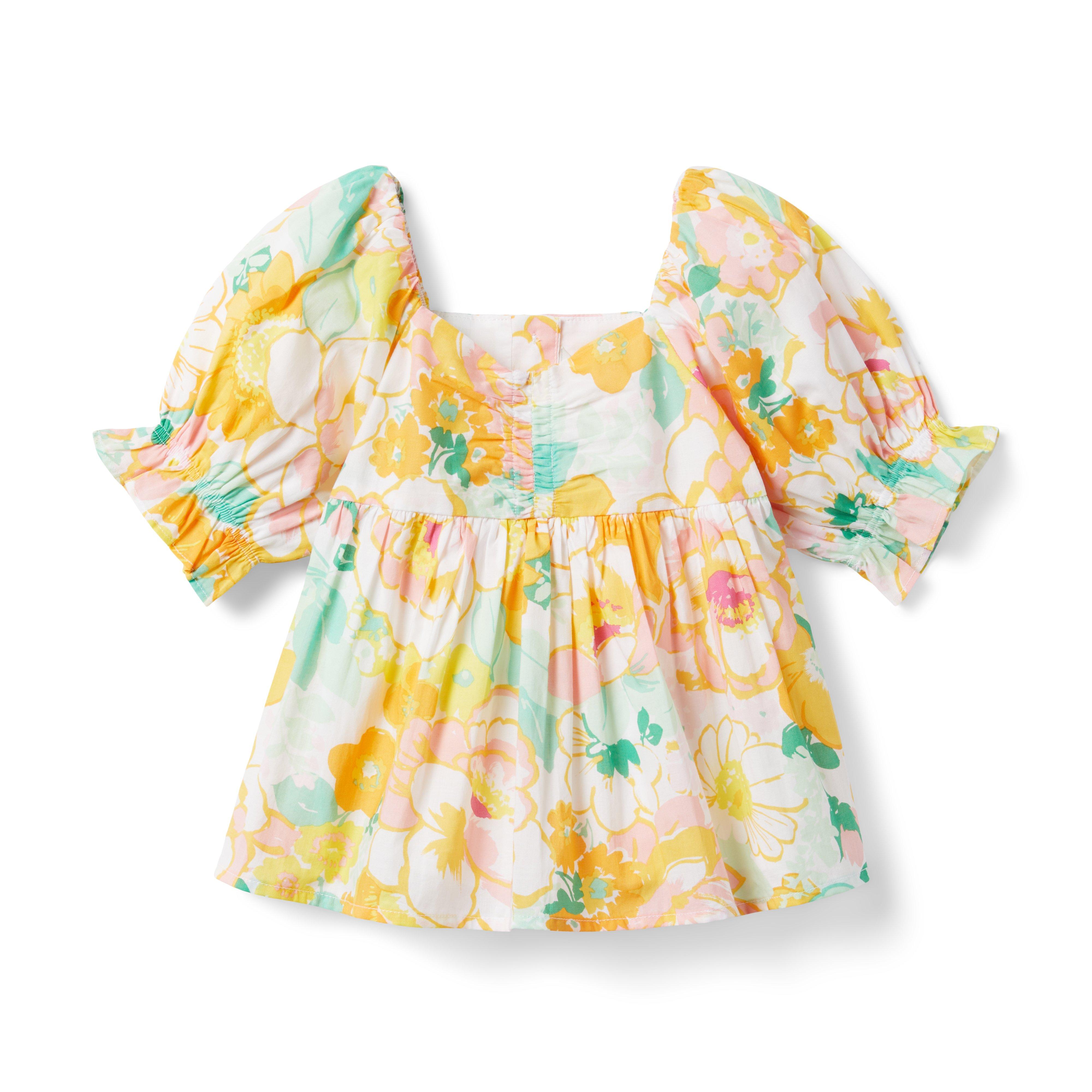 Girl Freshly Squeezed Floral Floral Puff Sleeve Top by Janie and Jack