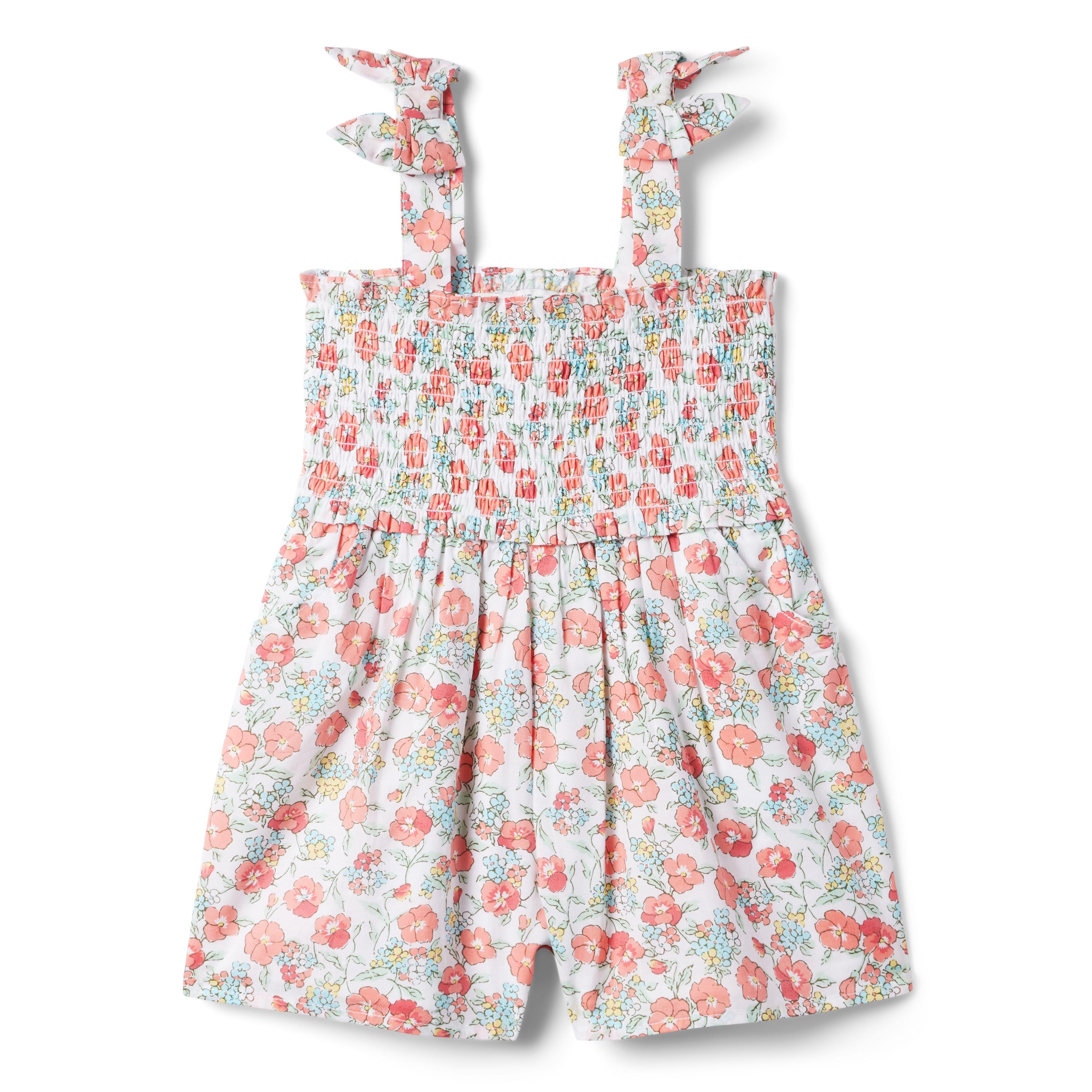 Floral Smocked Romper image number 0