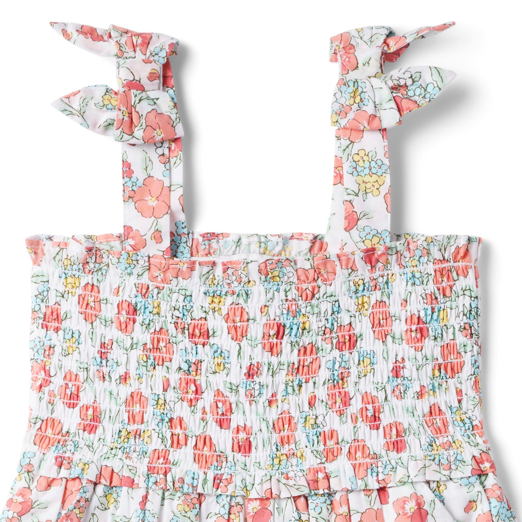 Floral Smocked Romper image number 1