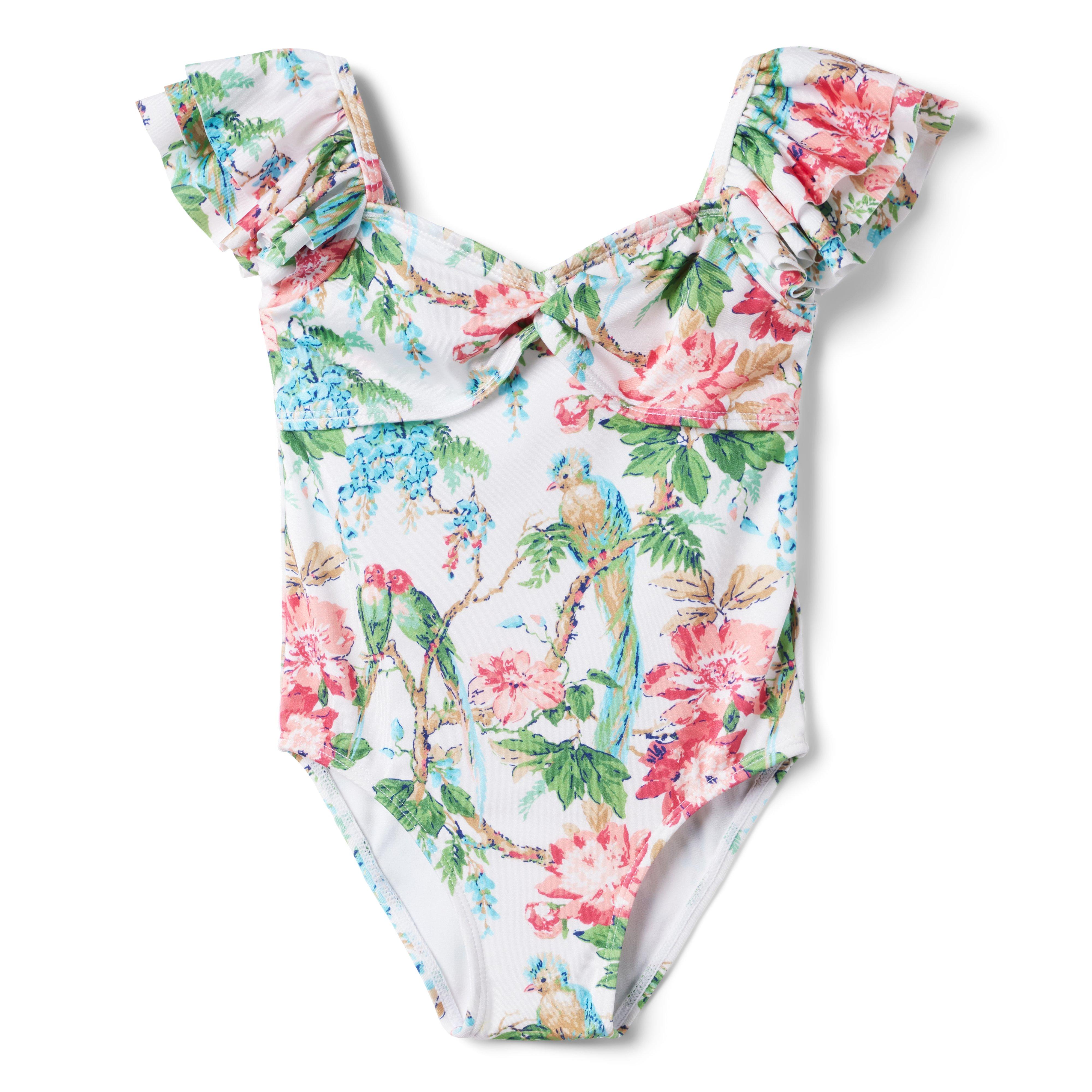 Recycled Tropical Floral Swimsuit image number 0