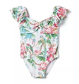 Recycled Tropical Floral Swimsuit