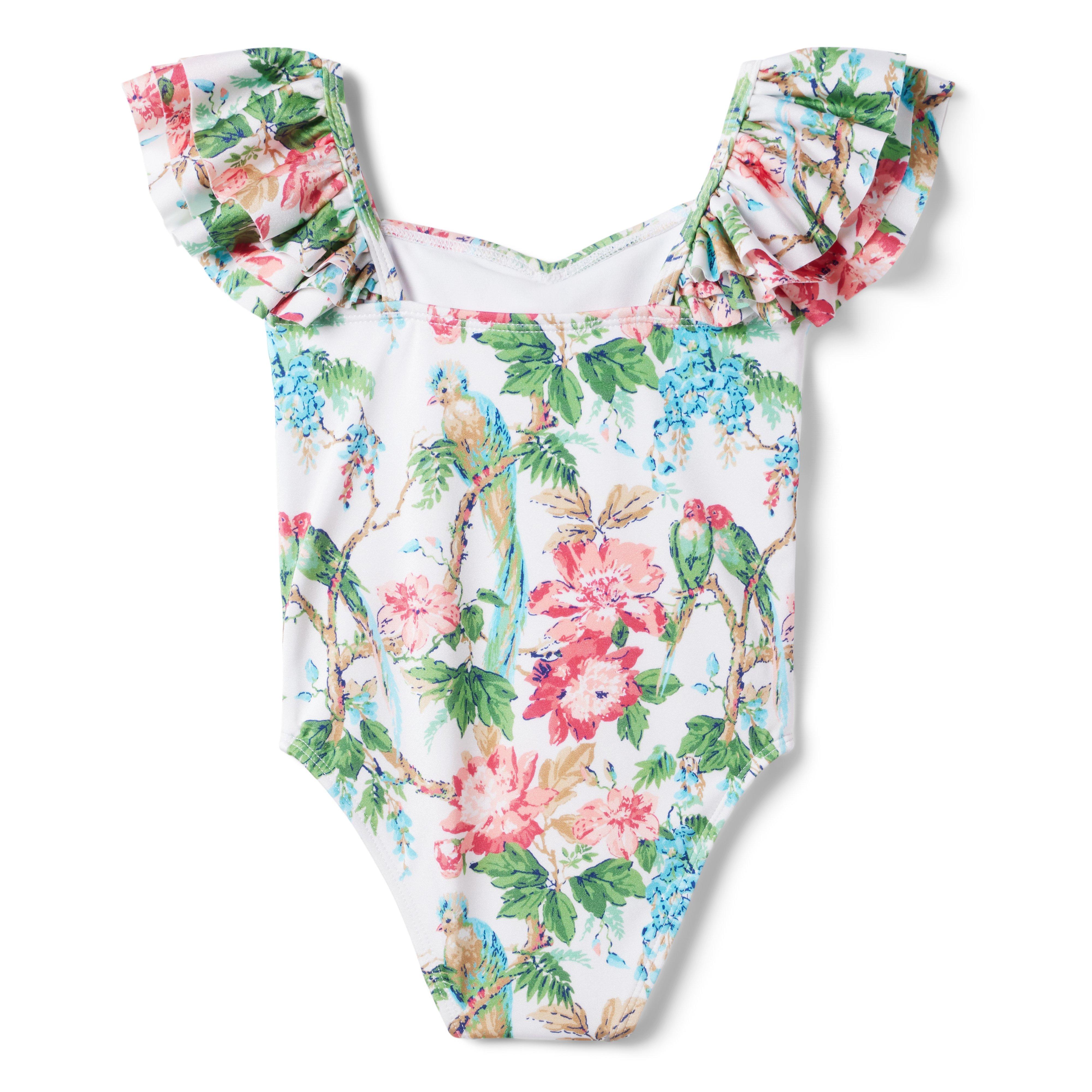 Recycled Tropical Floral Swimsuit image number 3