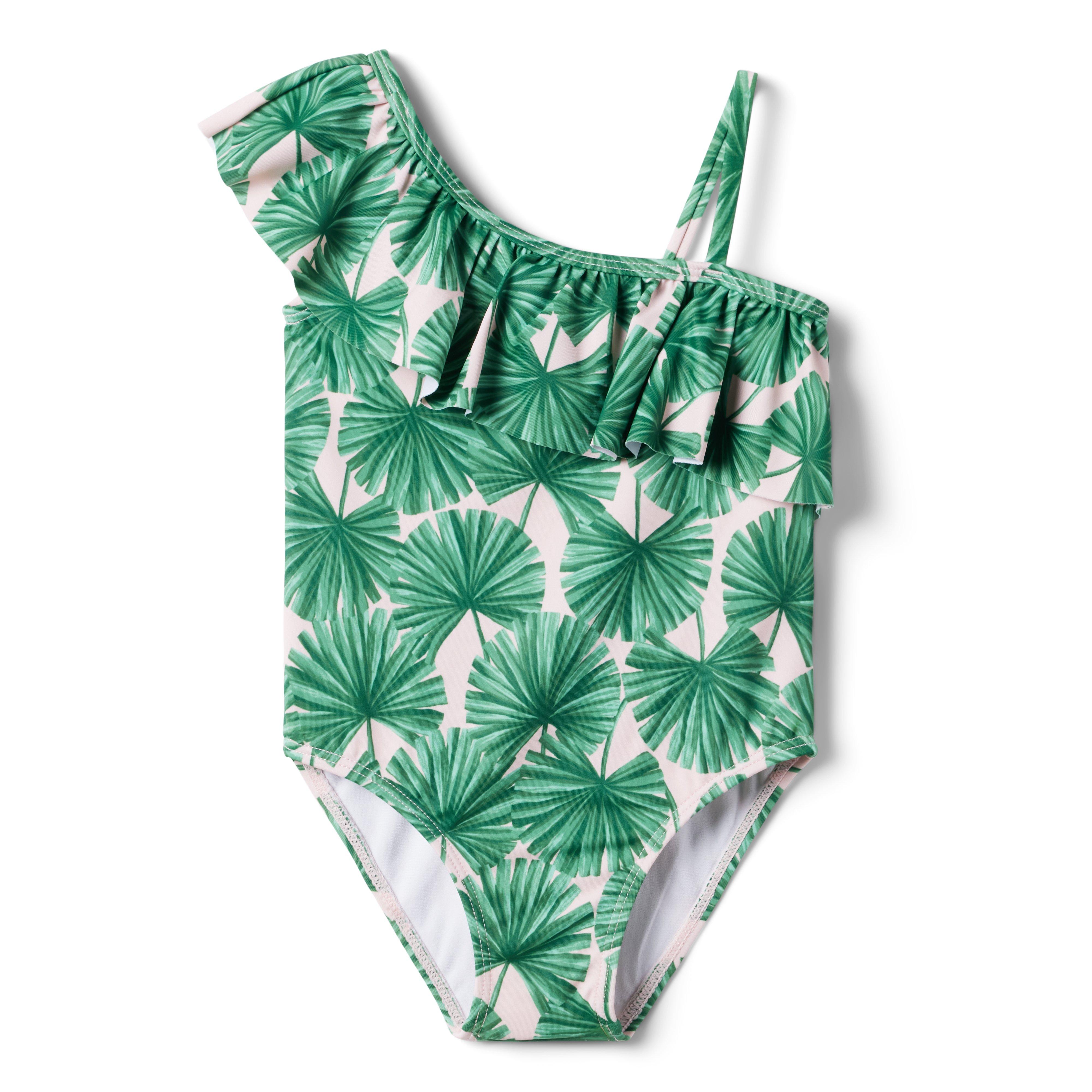 Recycled Palm Ruffle Swimsuit