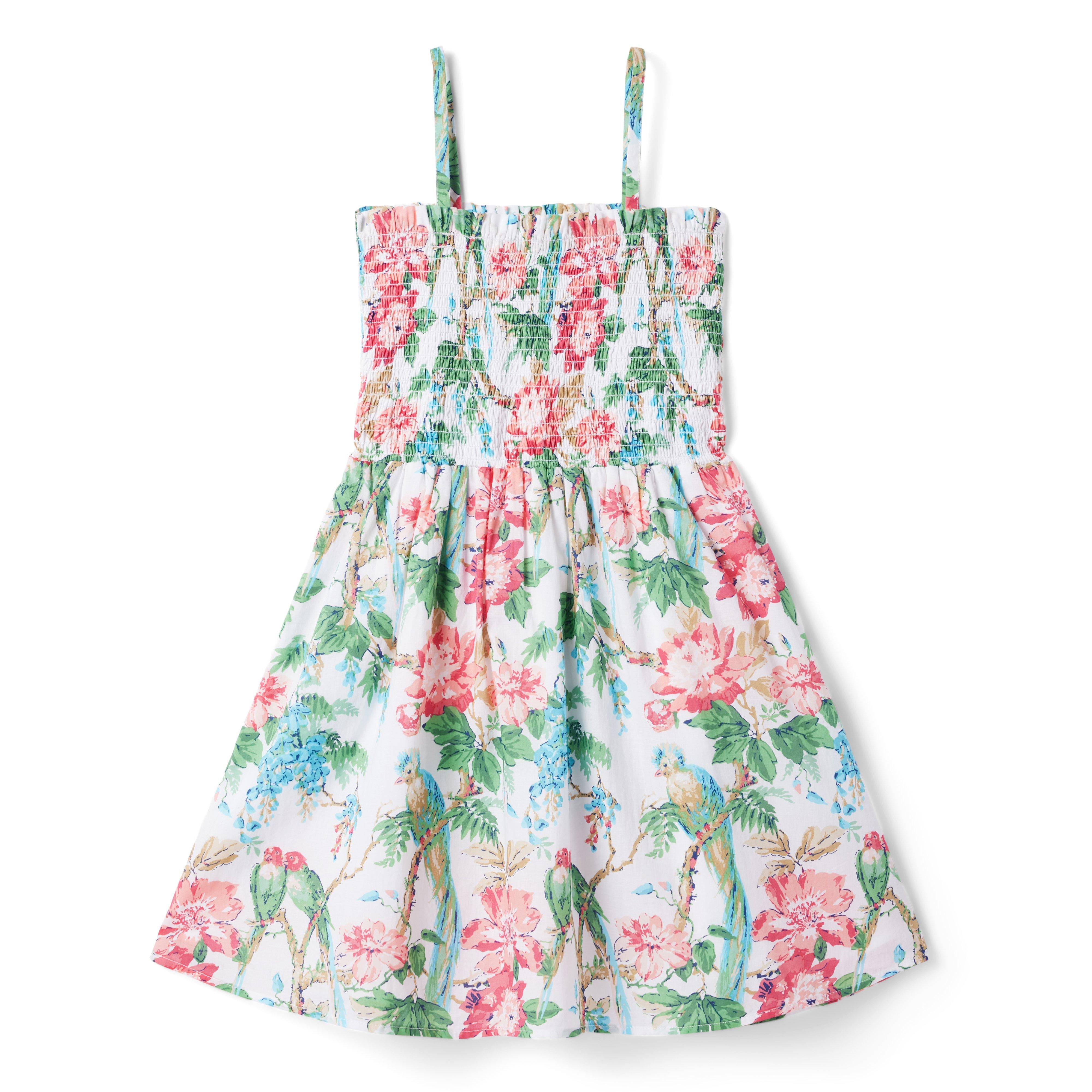 Tropical Floral Smocked Sundress image number 0