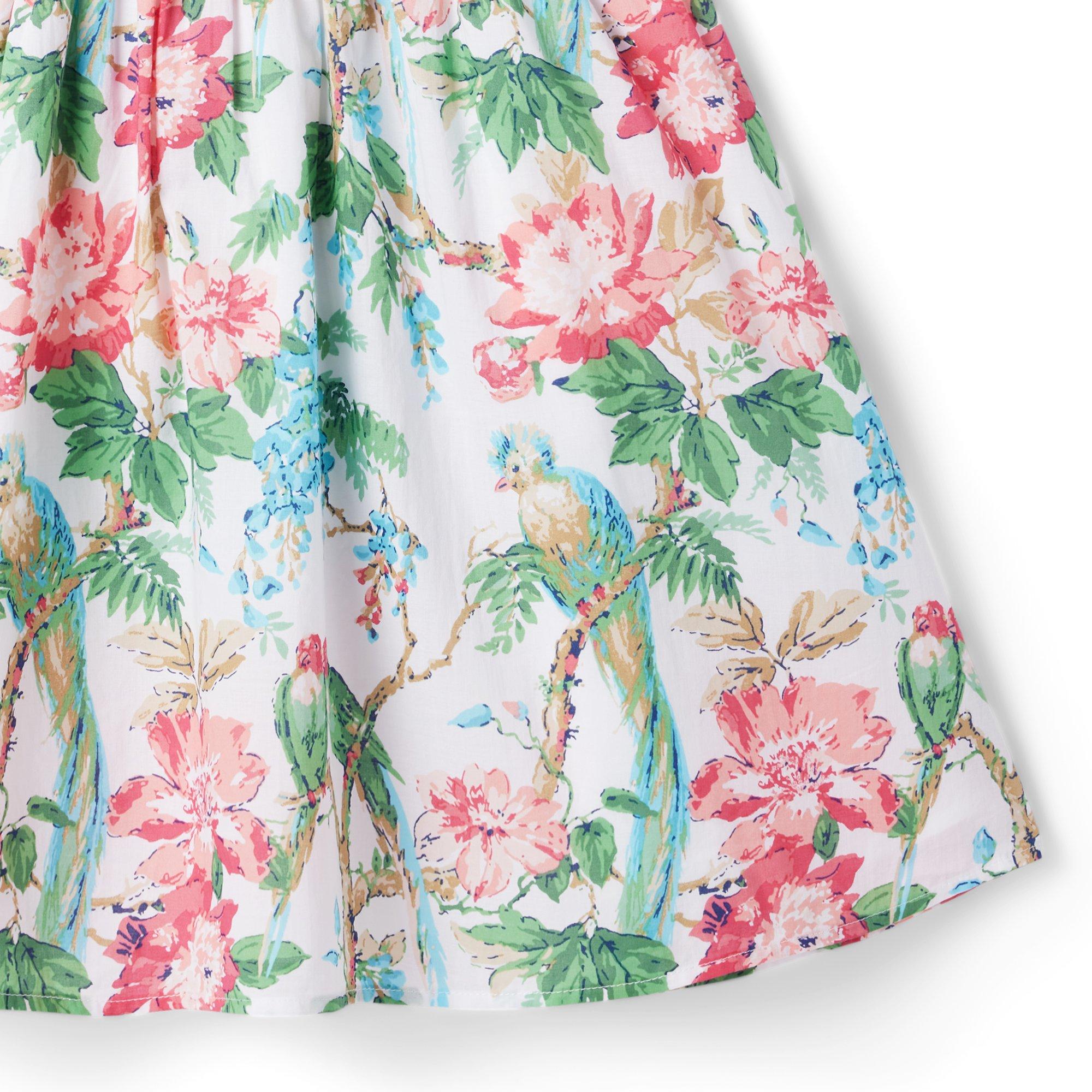 Tropical Floral Smocked Sundress image number 3