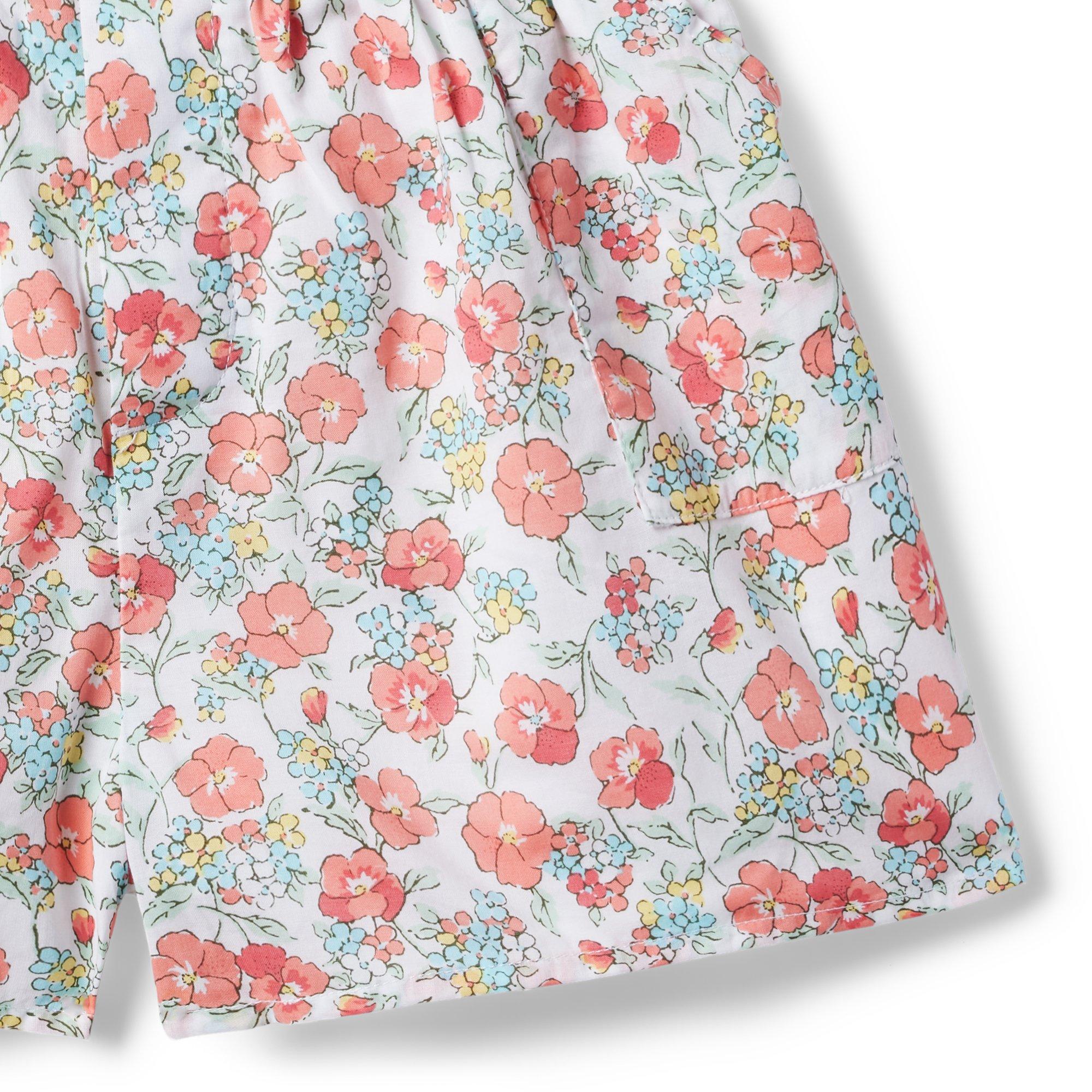 Floral Smocked Waist Short image number 1