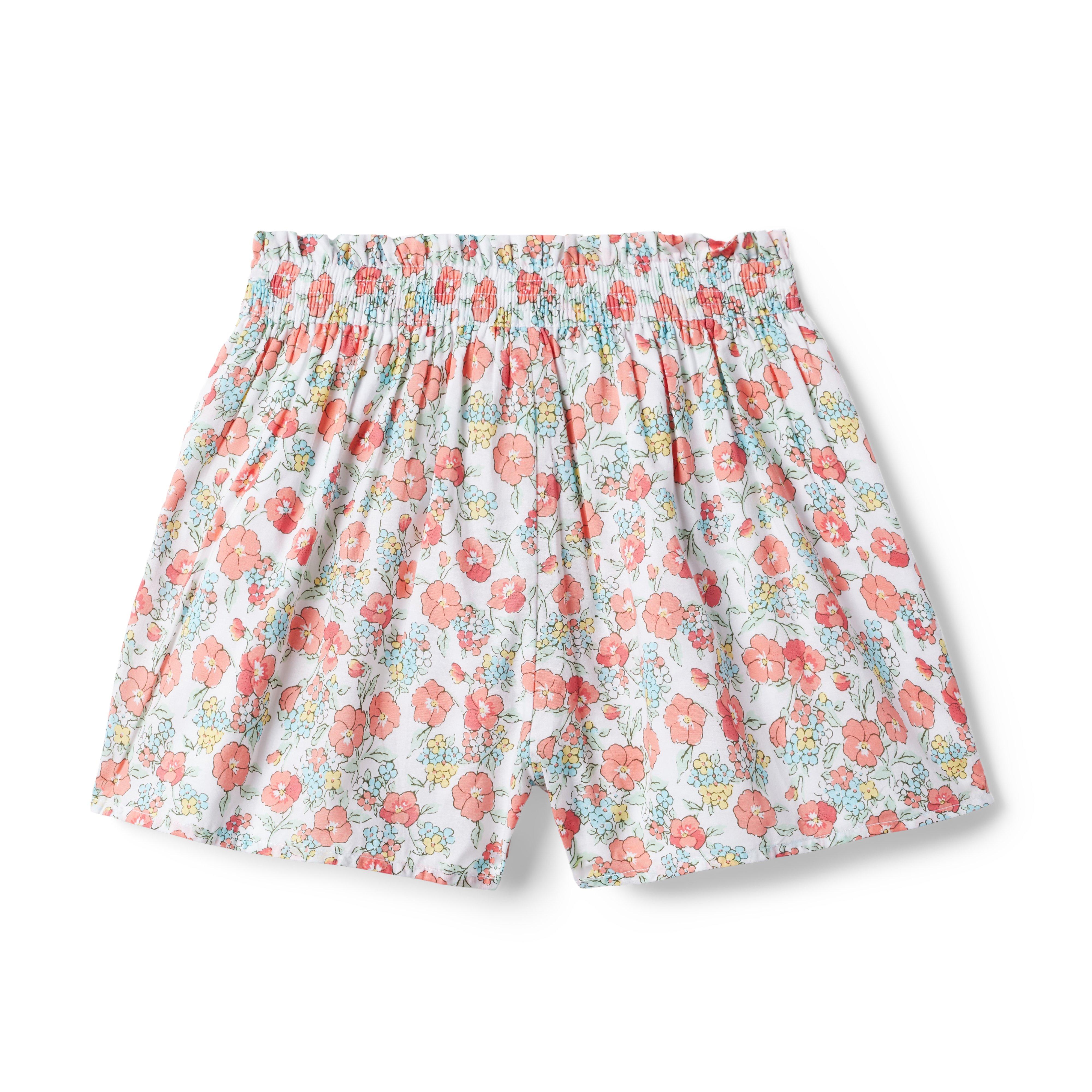 Floral Smocked Waist Short image number 2