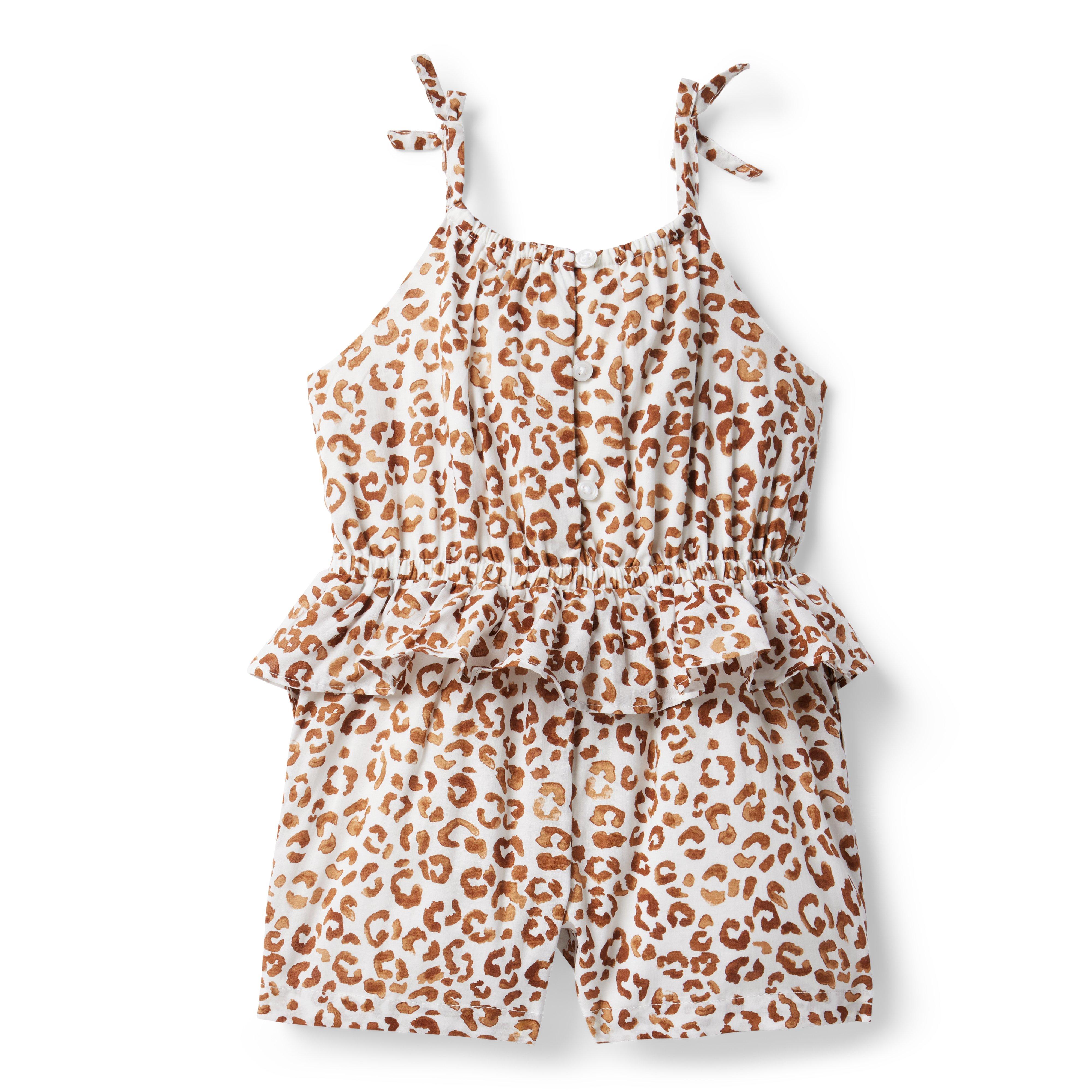 Leopard Peplum Romper image number 2