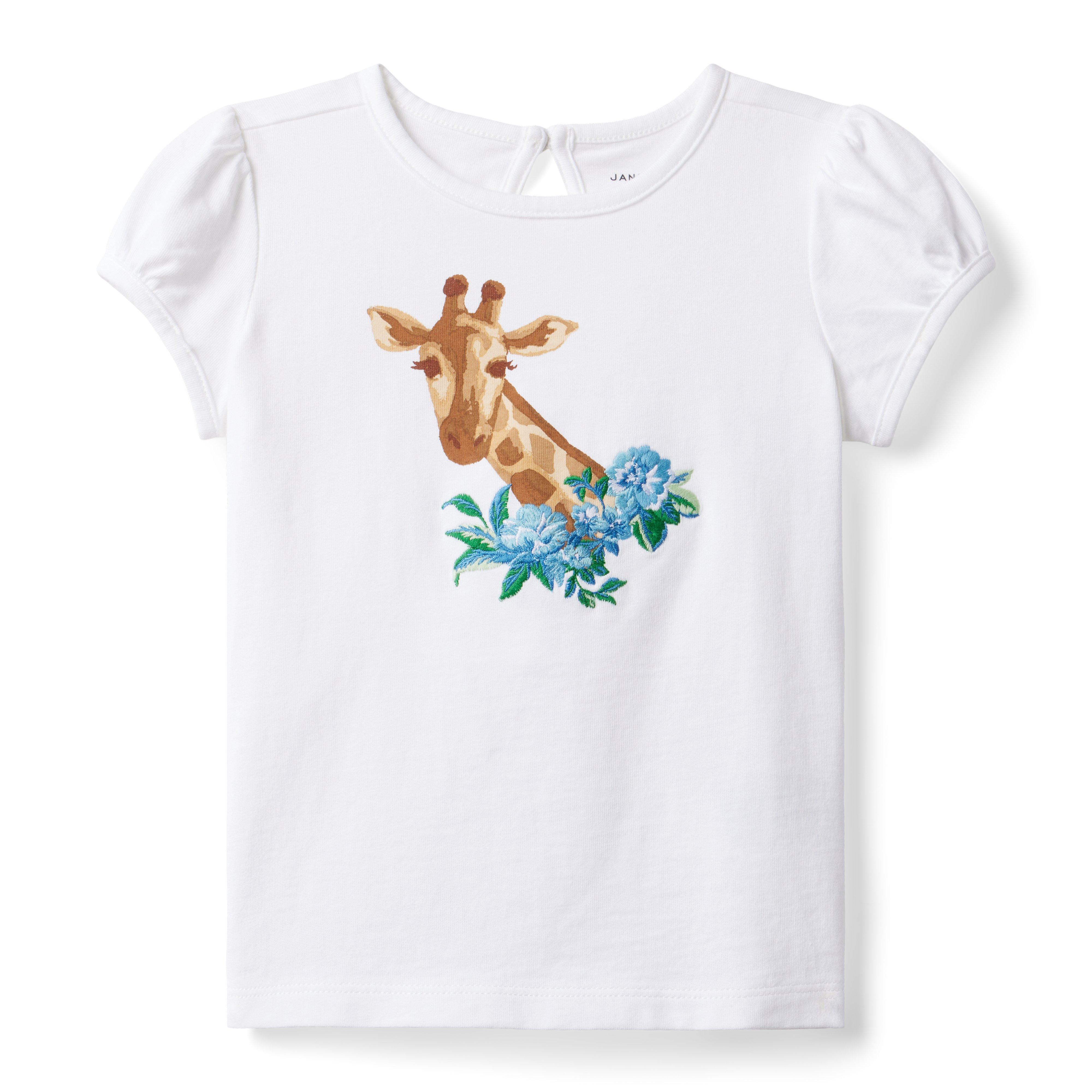 Embroidered Giraffe Tee image number 0