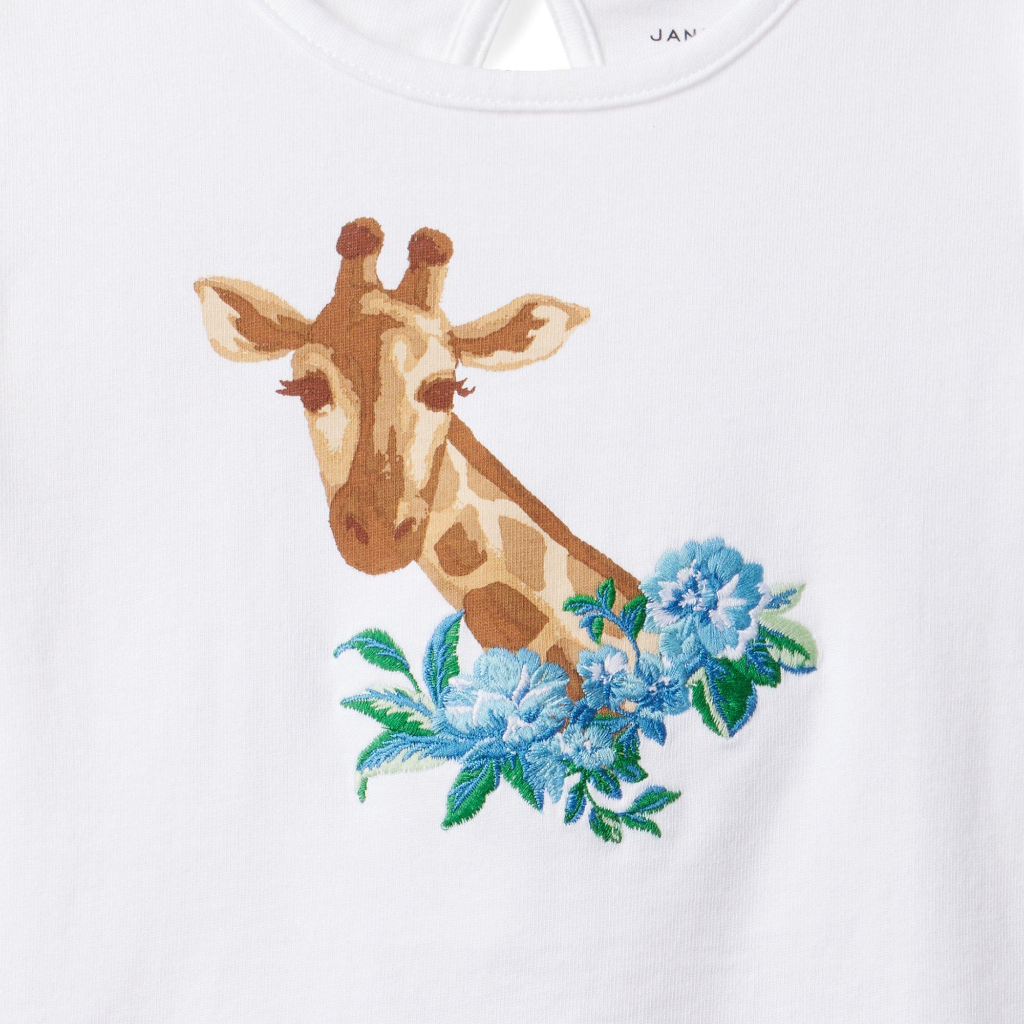 Embroidered Giraffe Tee image number 1