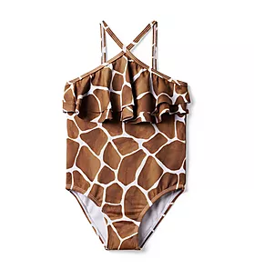 Giraffe Halter Recycled Swimsuit