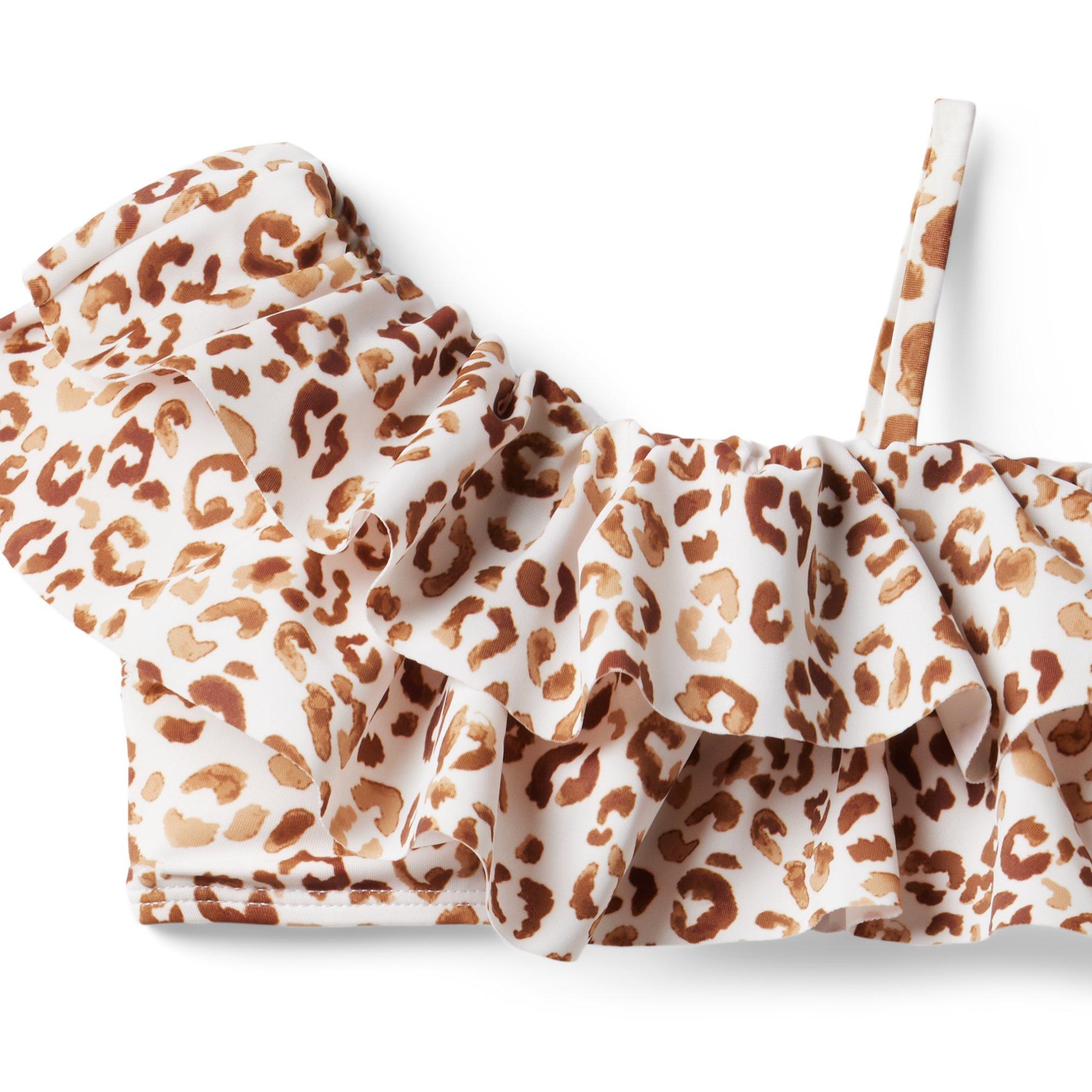 Recycled Leopard Ruffle 2-Piece Swimsuit image number 1