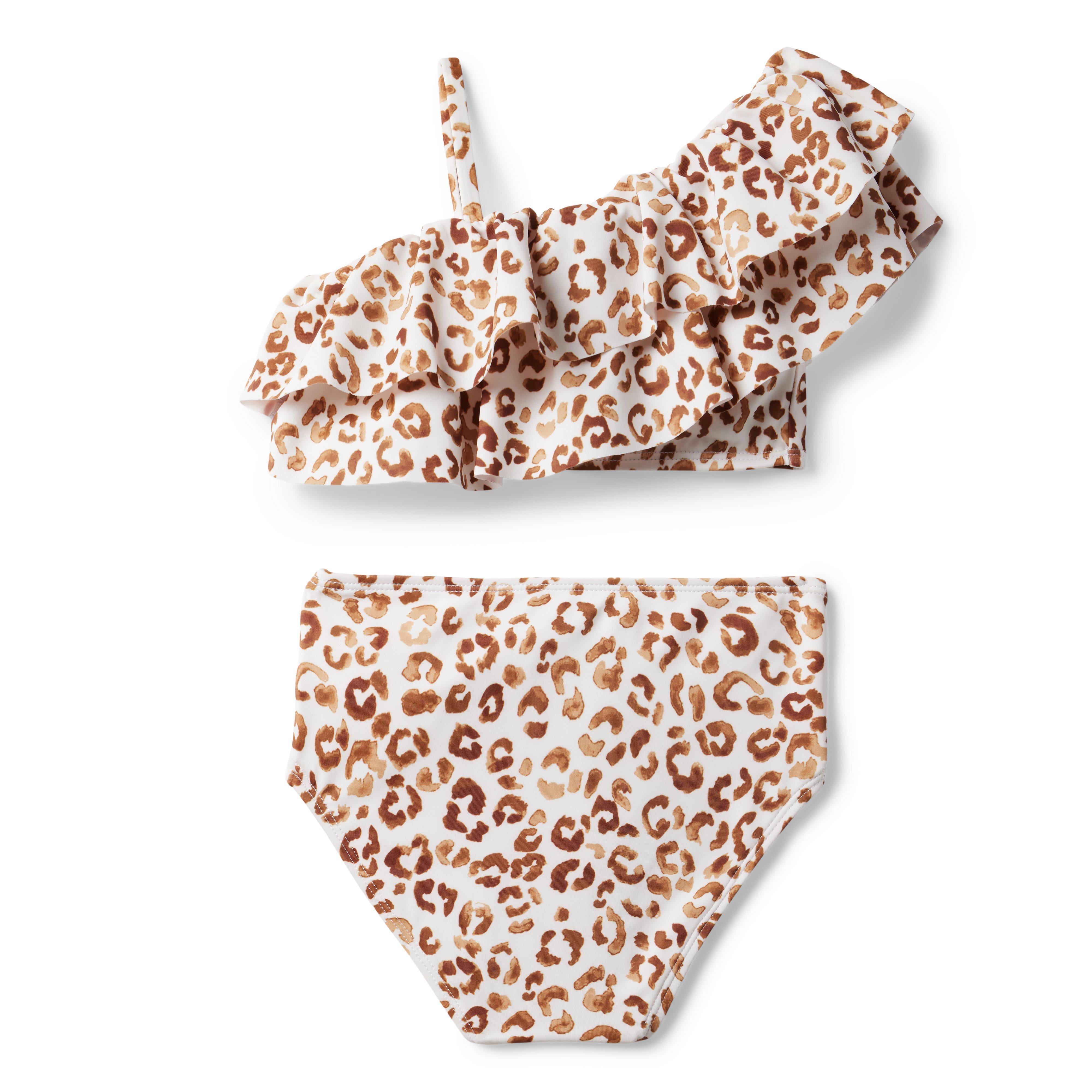 Recycled Leopard Ruffle 2-Piece Swimsuit image number 2