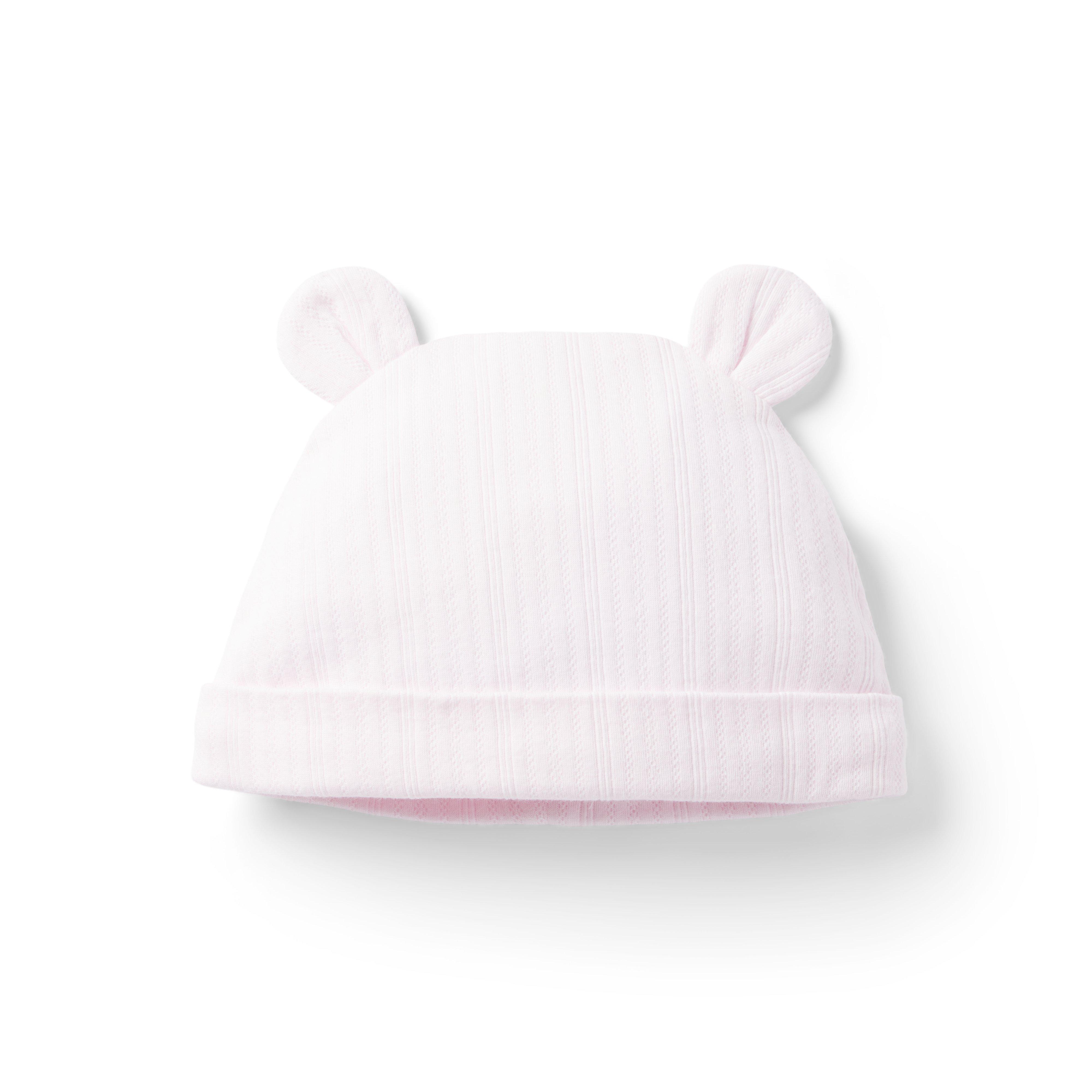 Baby Pointelle Bear Ear Beanie