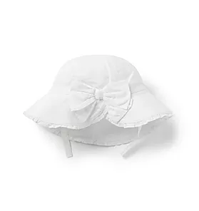 Baby Bow Linen-Cotton Sun Hat