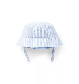 Baby Striped Seersucker Sun Hat