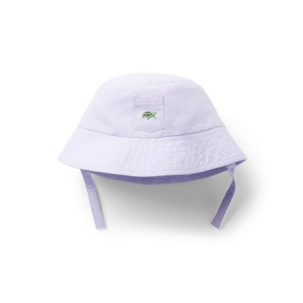 Janie and Jack Baby Turtle Linen-Cotton Bucket Hat