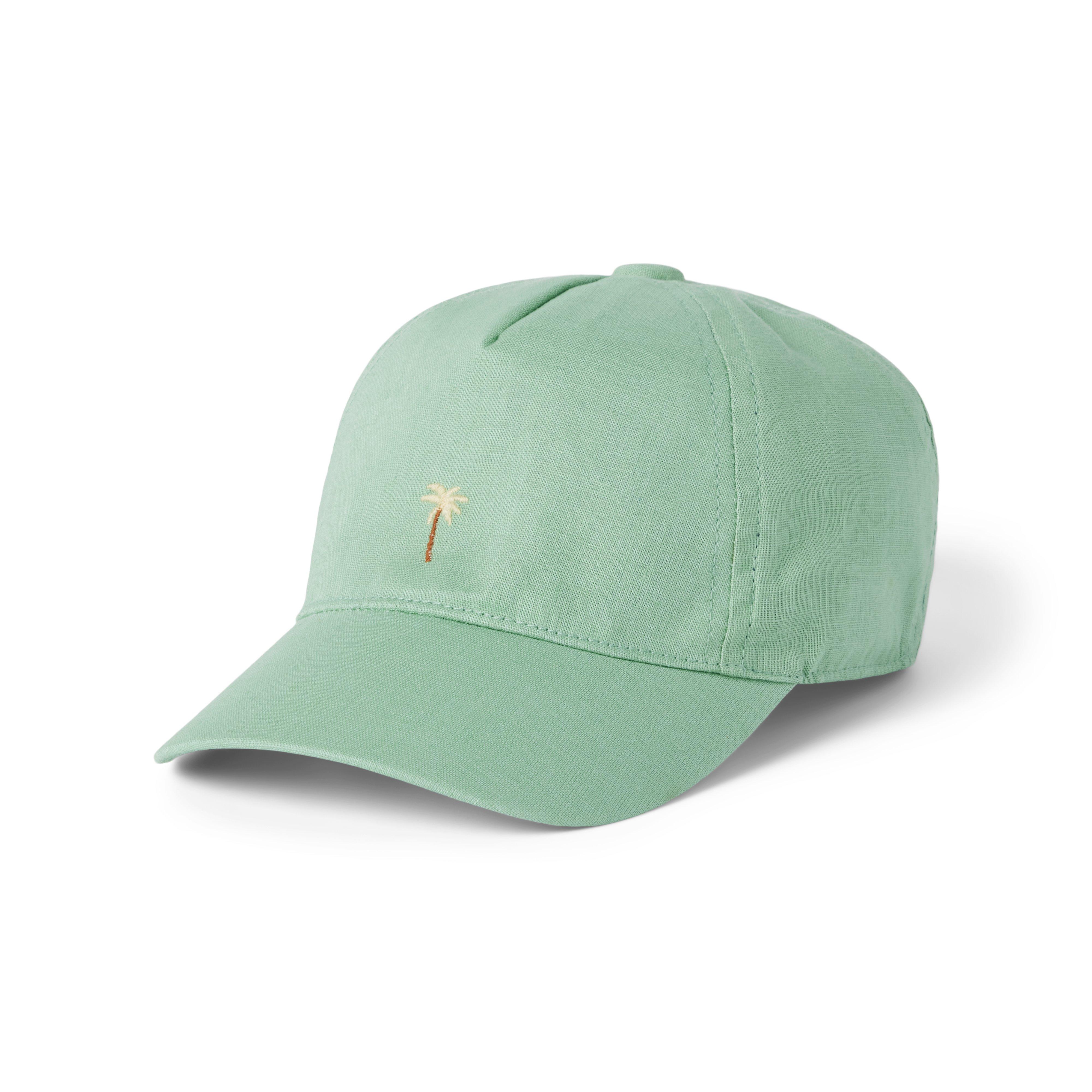 Baby Embroidered Palm Linen-Cotton Cap image number 0