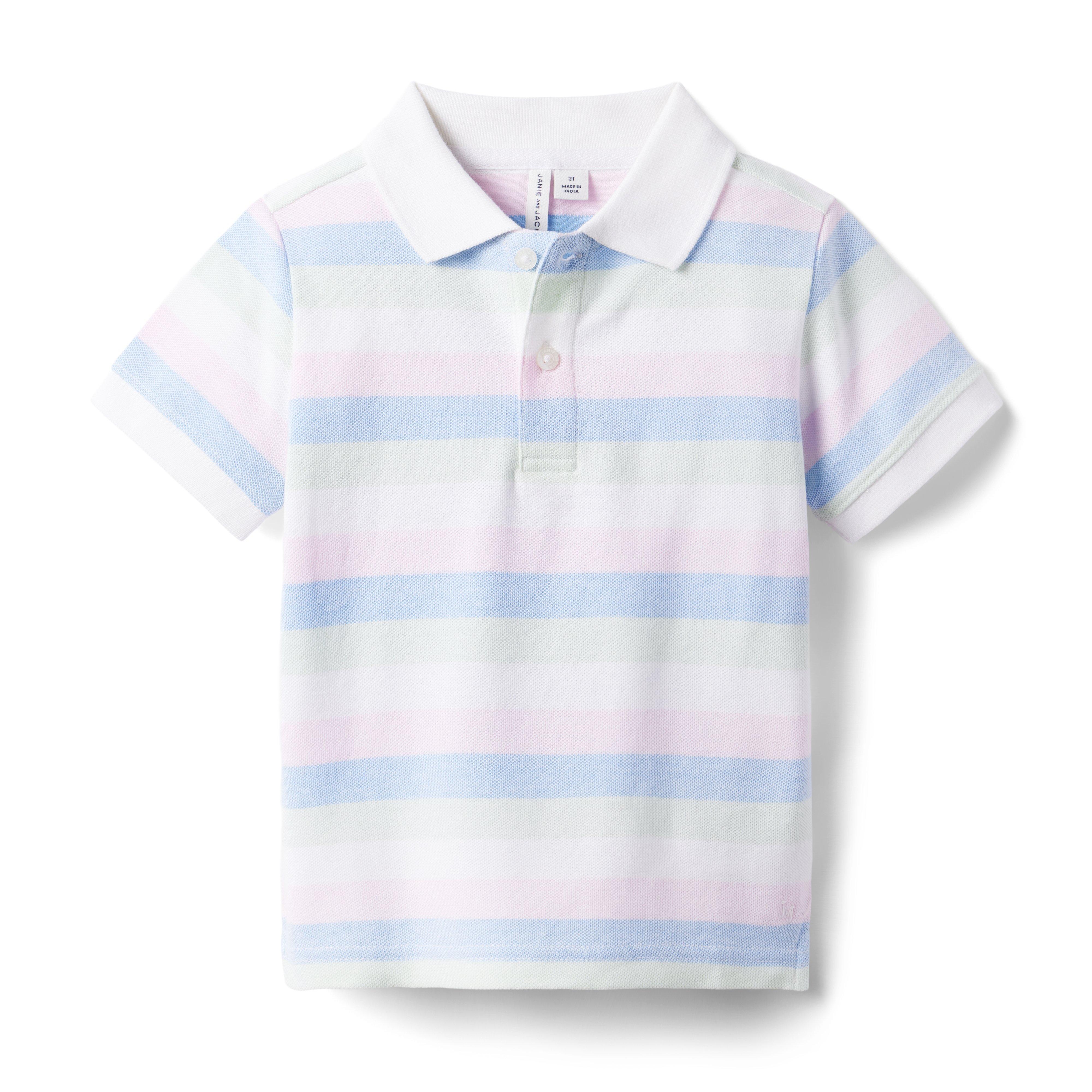 The Classic Striped Pique Polo image number 0