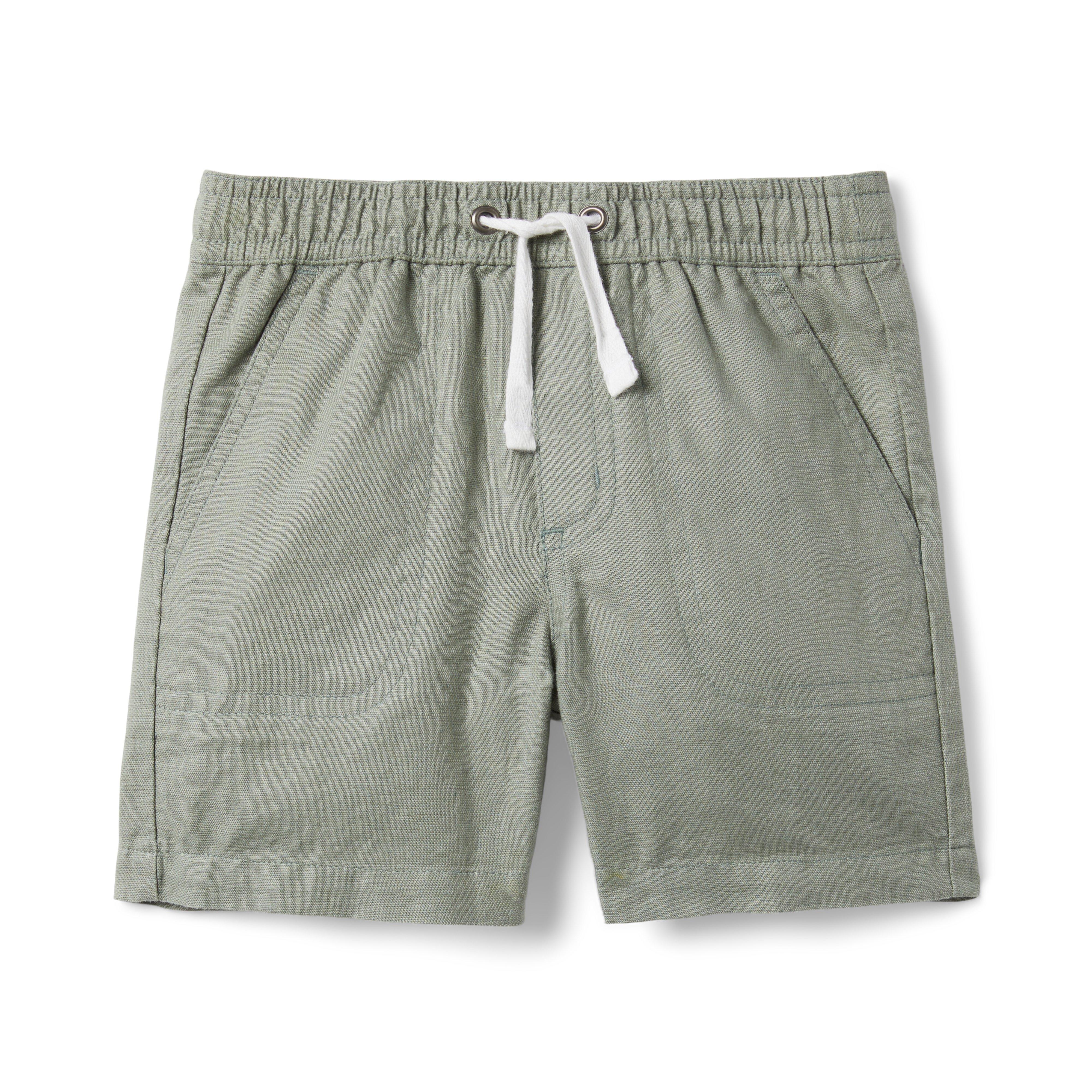 Linen-Cotton Drawstring Pull-On Short