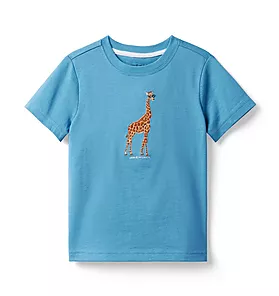 Embroidered Giraffe Tee