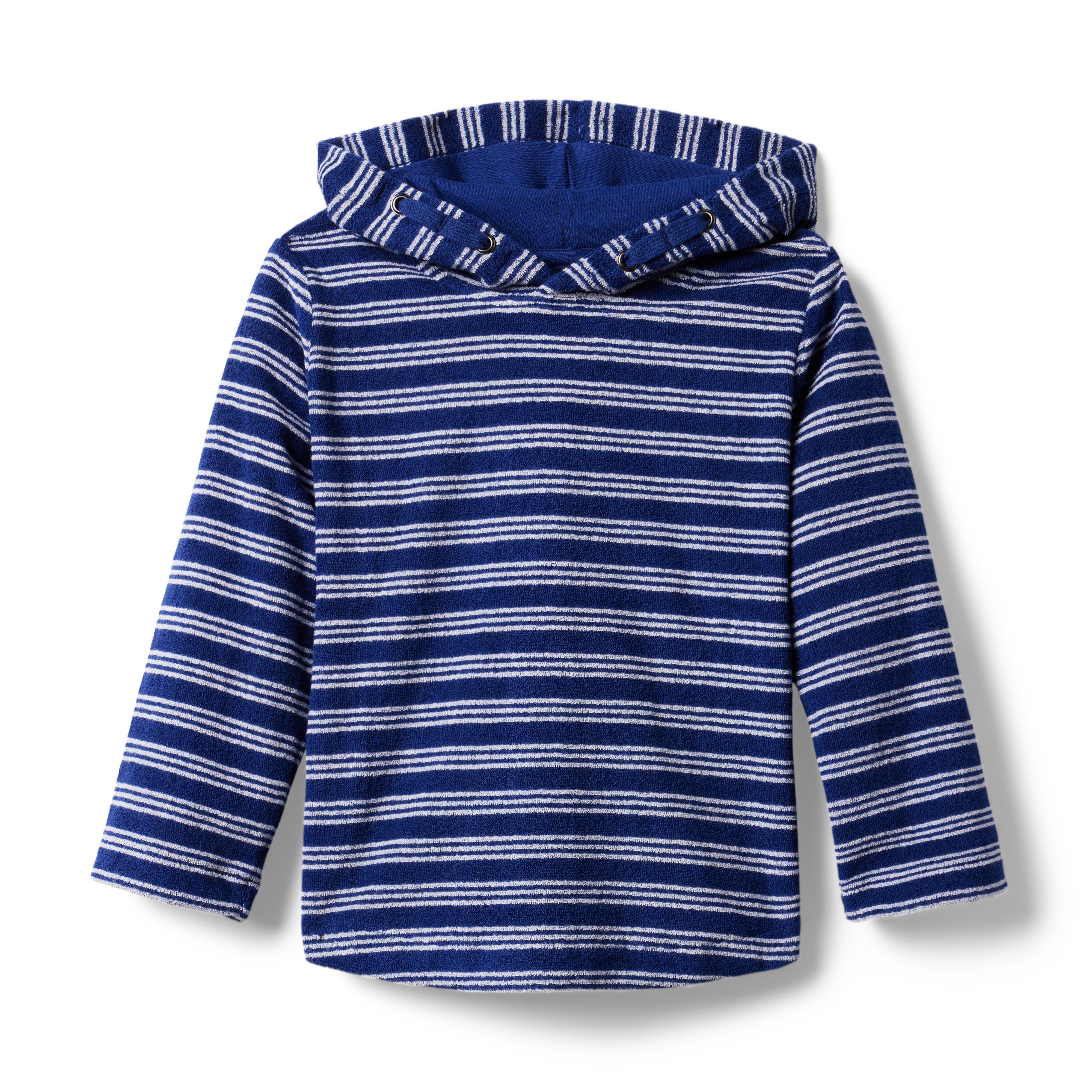 Striped Terry Hooded Pullover image number 0
