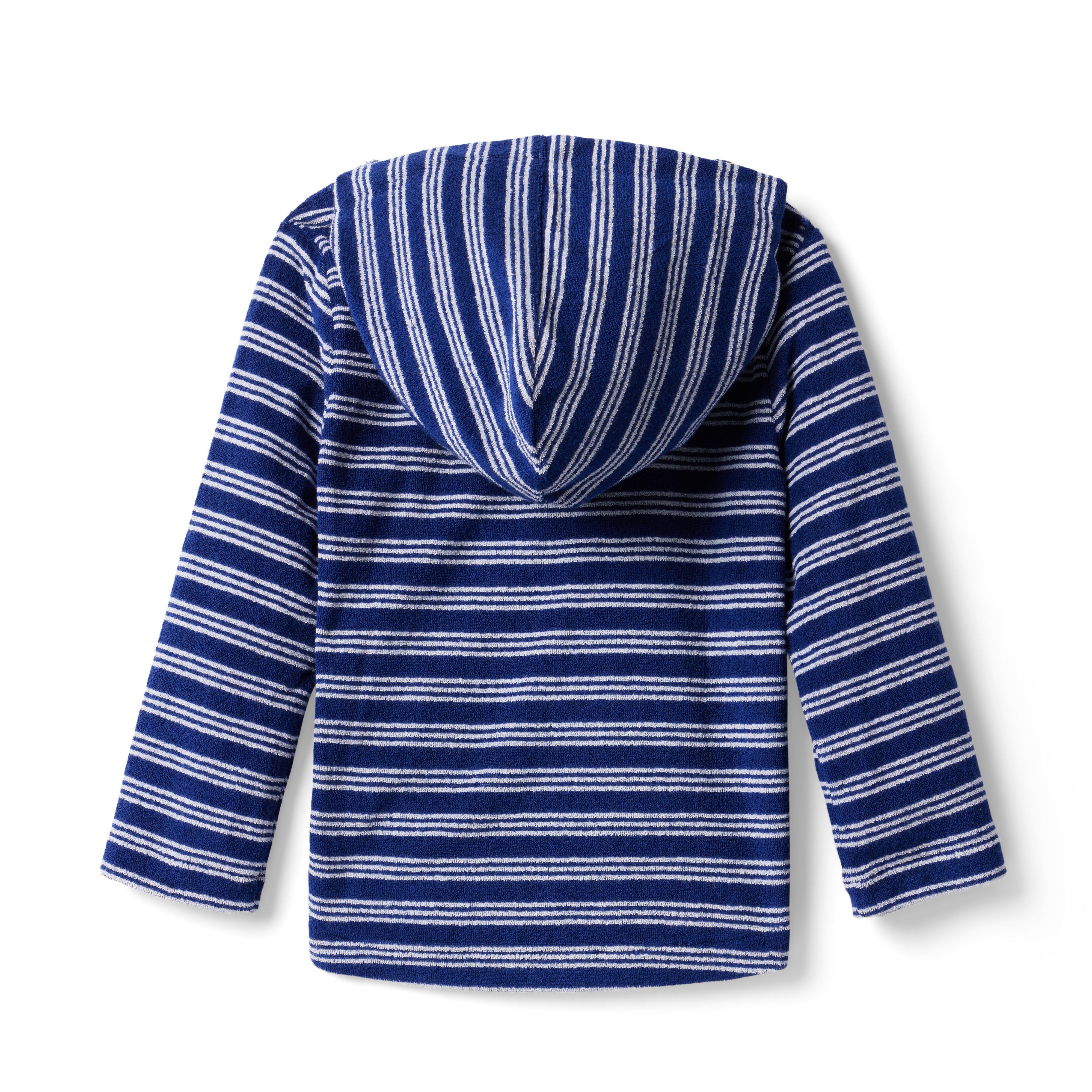 Striped Terry Hooded Pullover image number 3