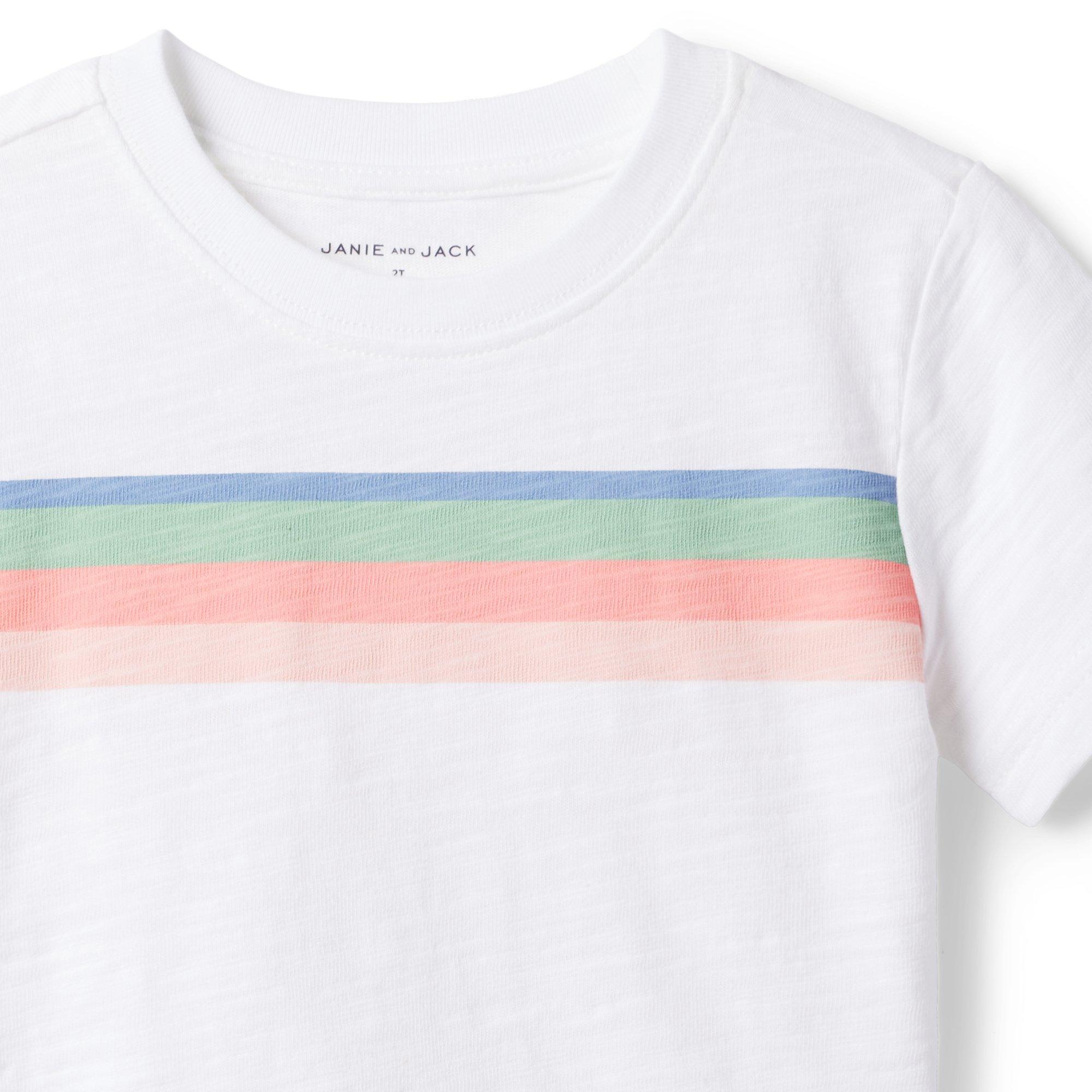 Striped Graphic Slub Tee image number 1