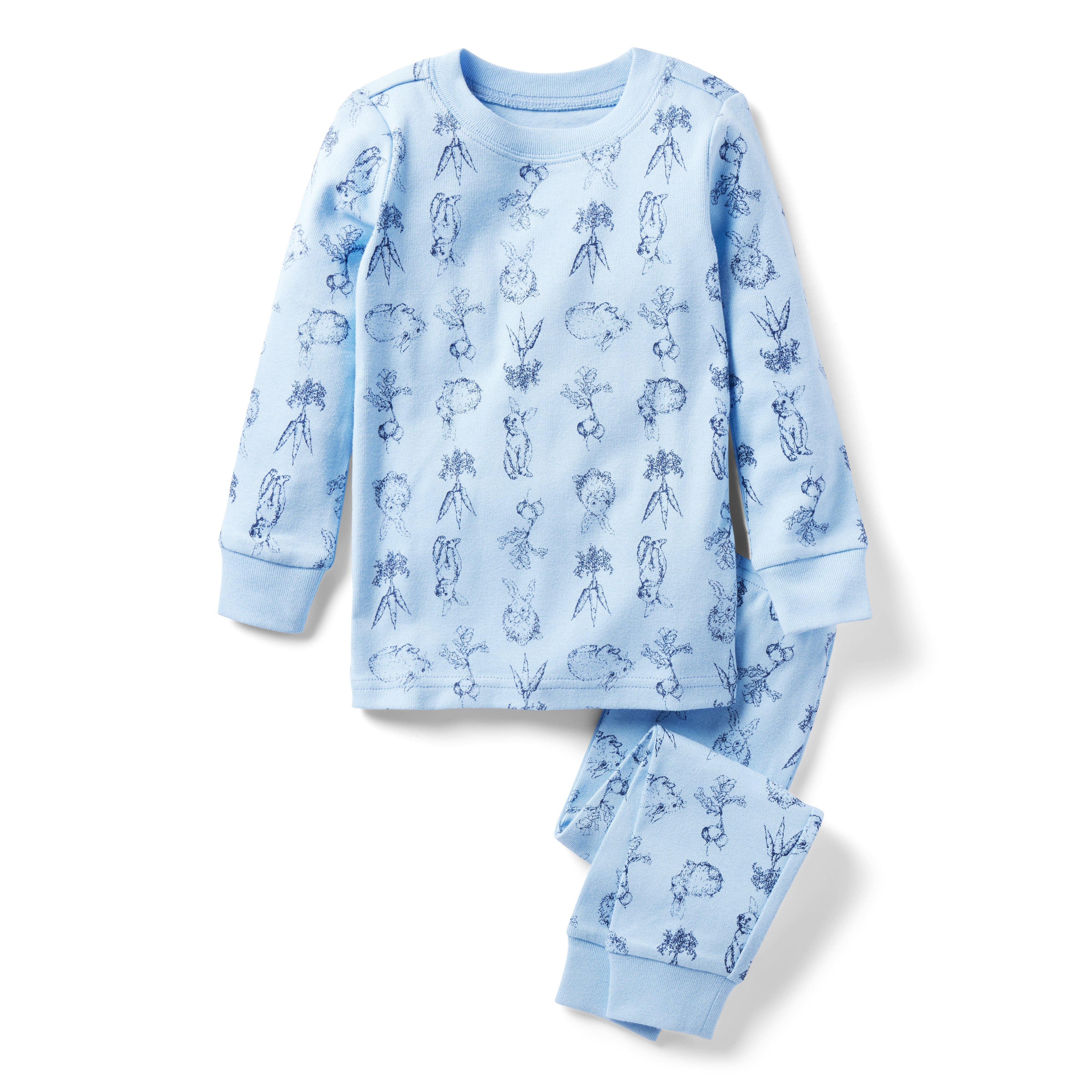 Good Night Pajamas in Bunny Toile