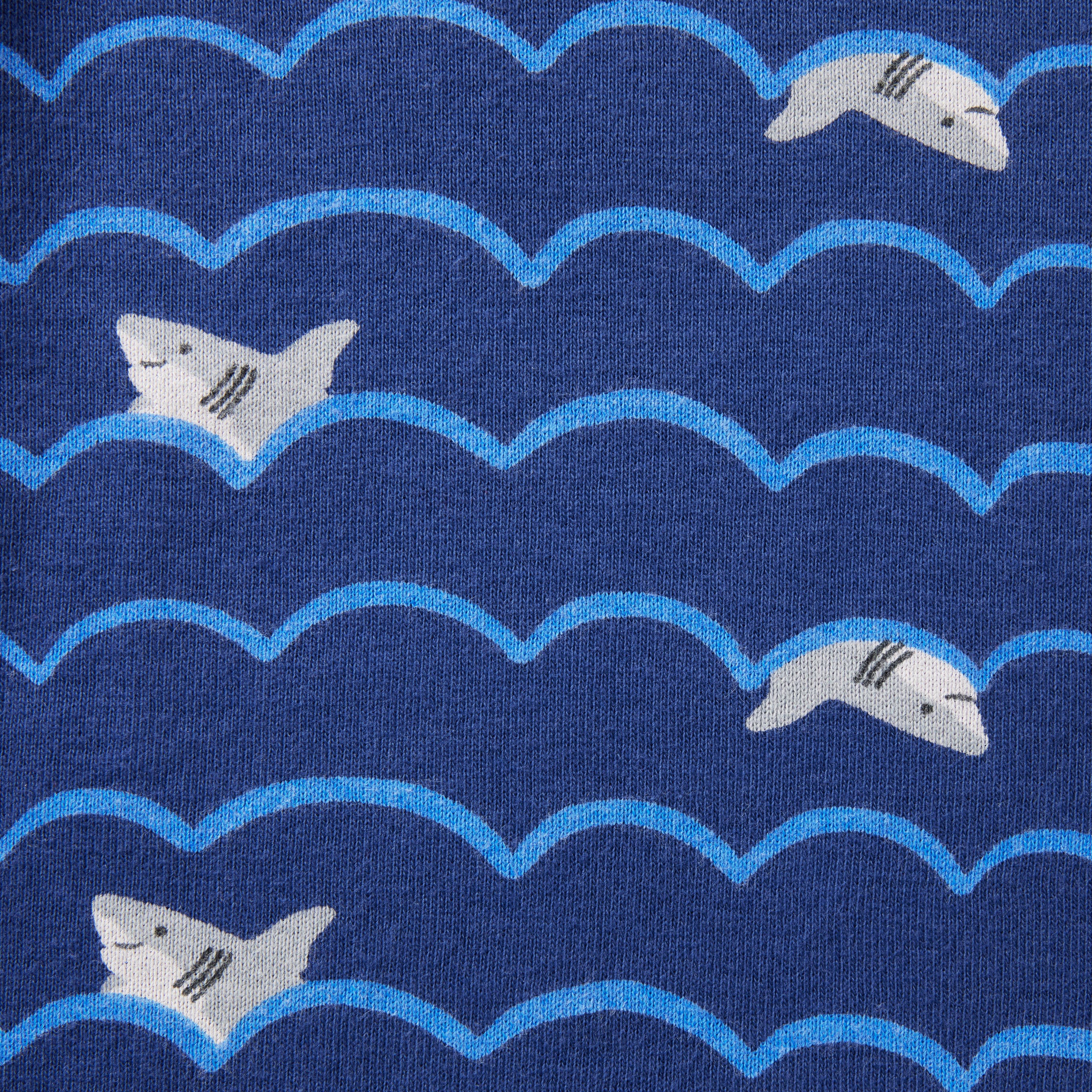 Good Night Short Pajamas in Shark Waves image number 1