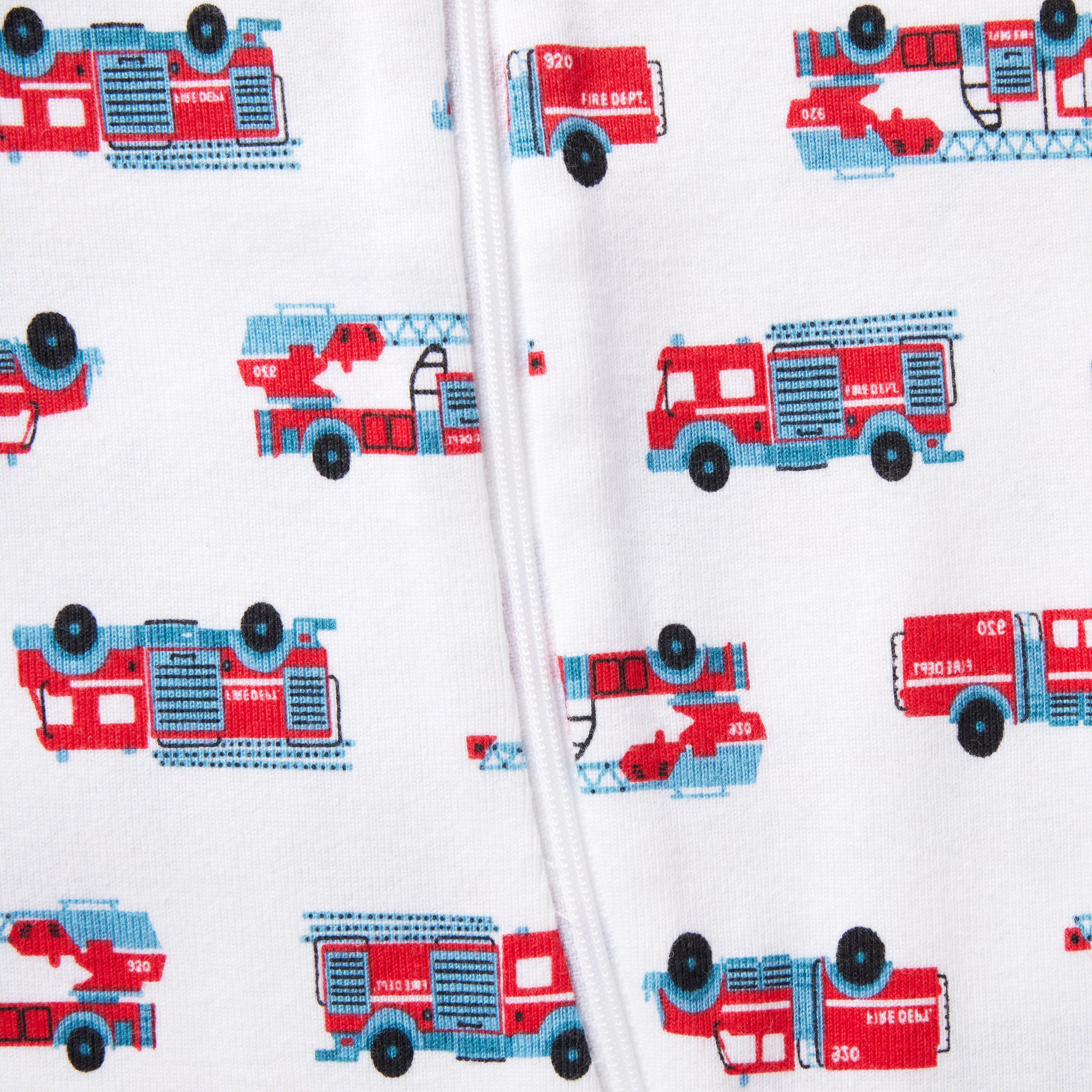 Baby Good Night Footed Pajama in Fire Trucks image number 1