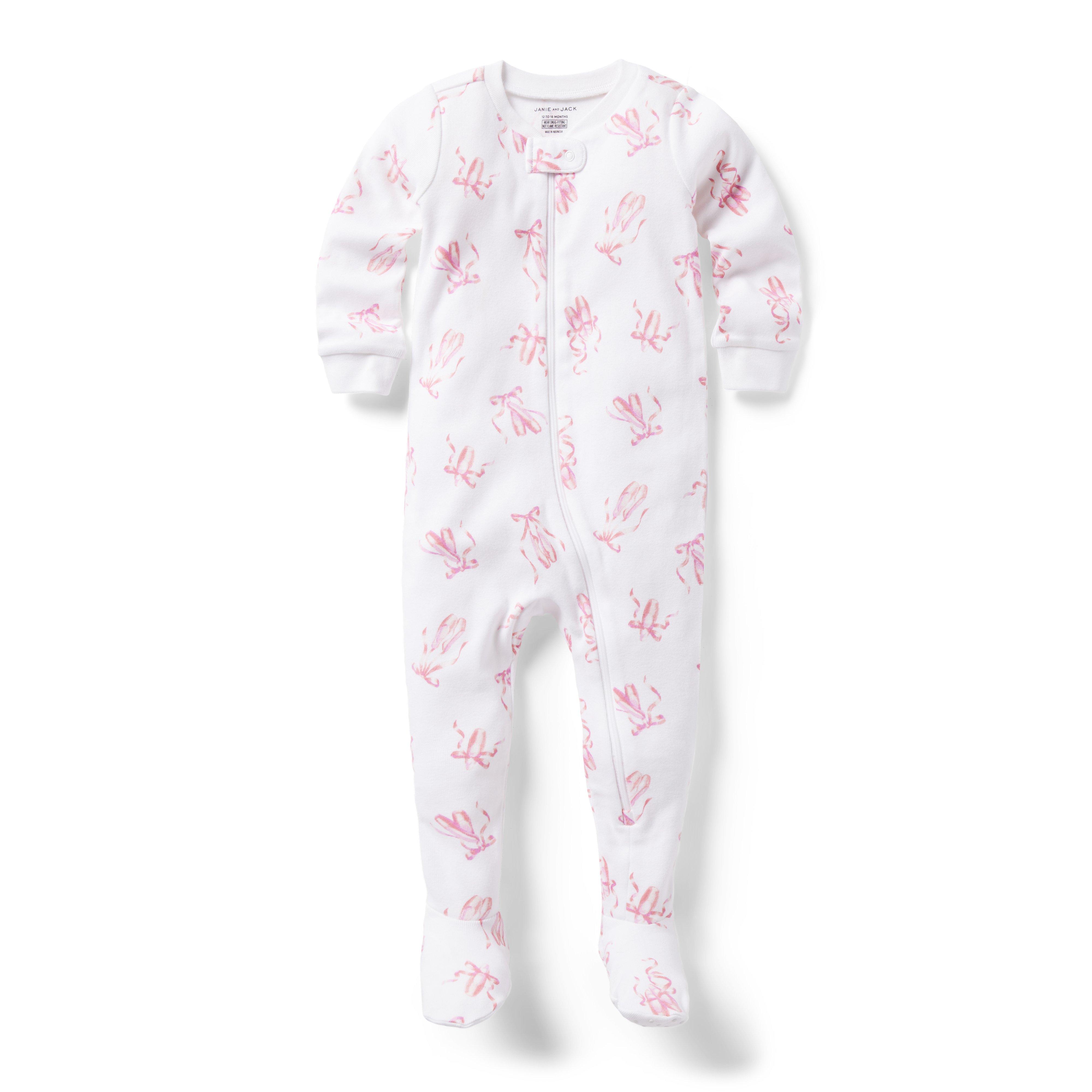 Baby Good Night Footed Pajama in Ballet Slipper