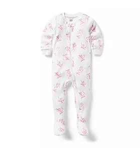 Baby Good Night Footed Pajama in Ballet Slipper