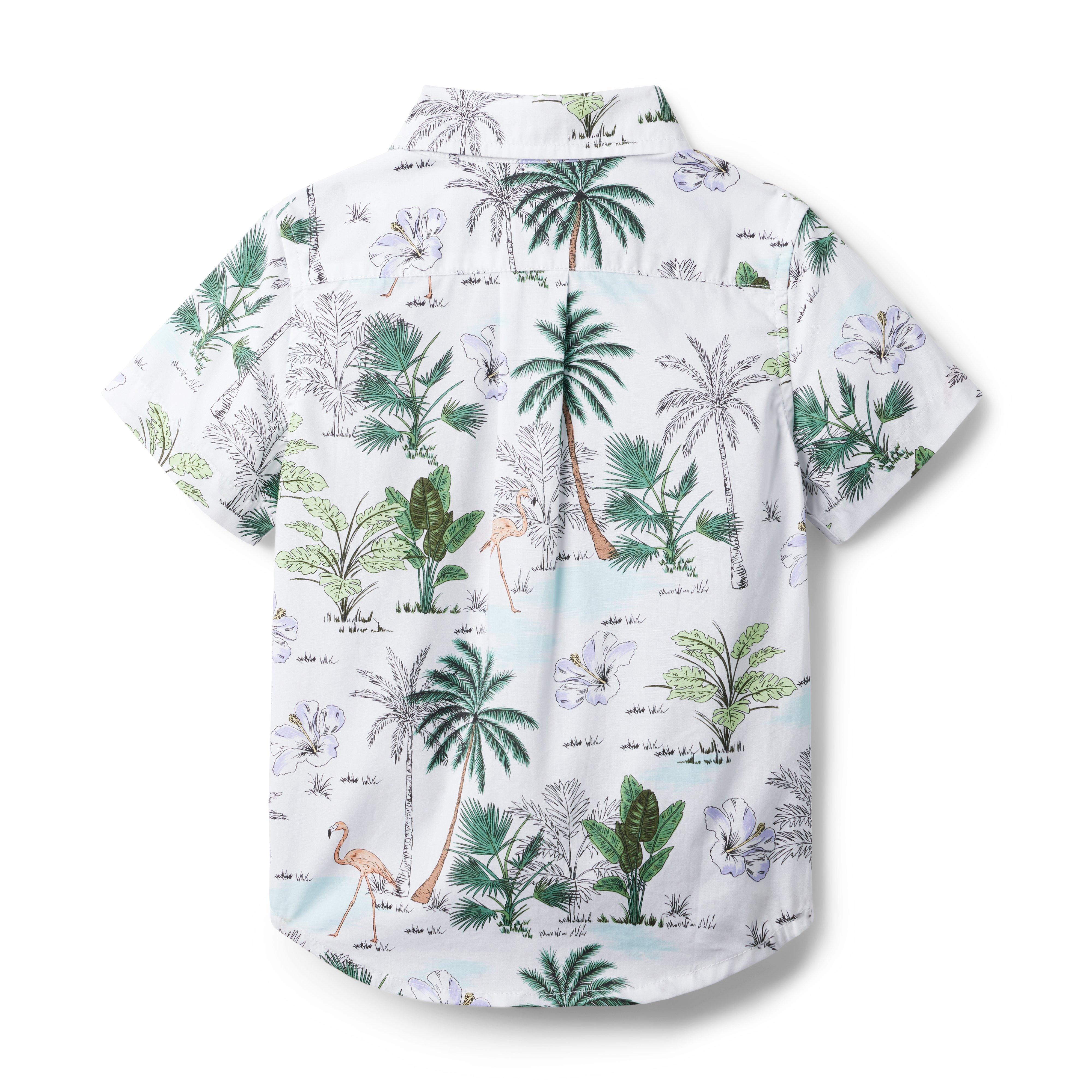 Tropical Flamingo Poplin Shirt image number 1