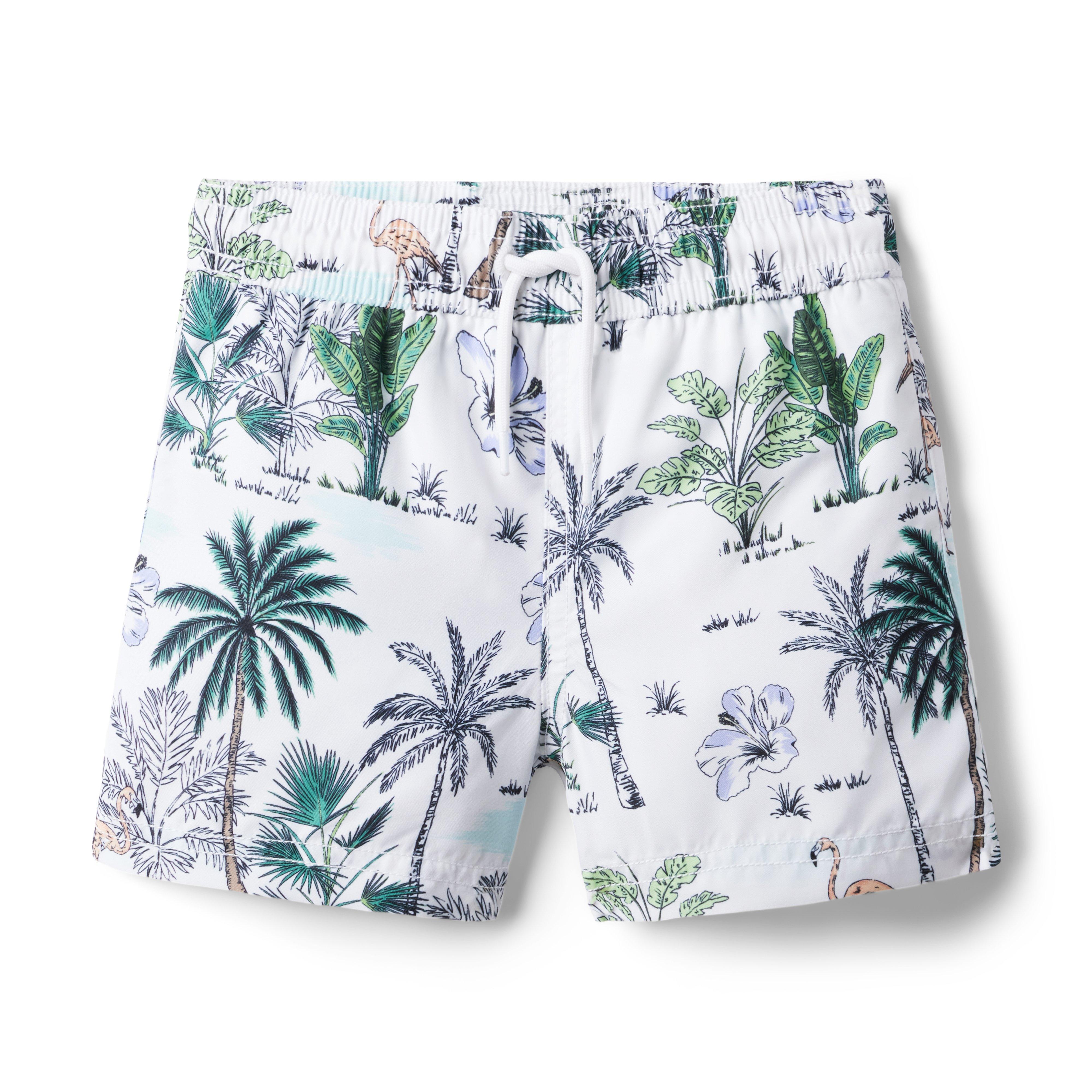 Recycled Tropical Flamingo Swim Trunk image number 0