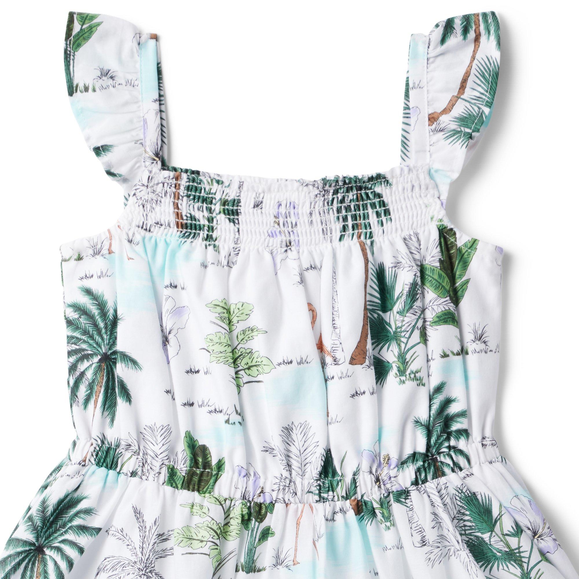 Tropical Flamingo Ruffle Dress image number 2