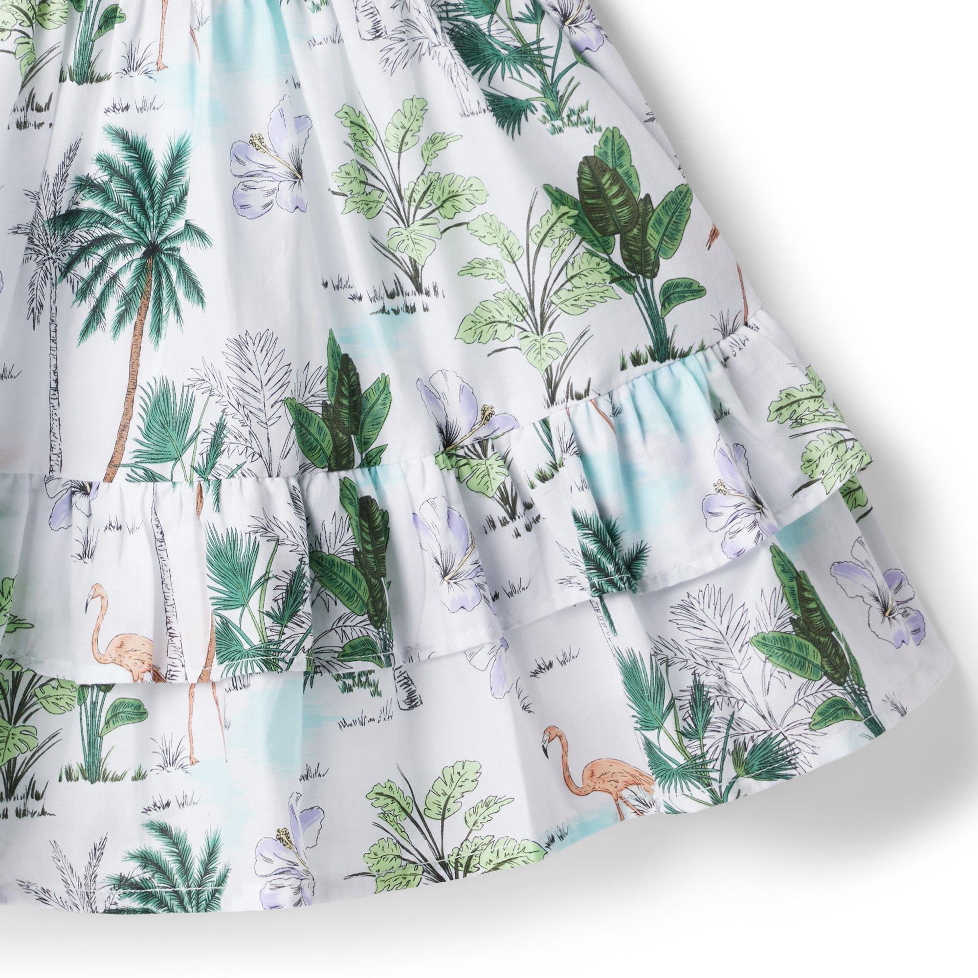 Tropical Flamingo Ruffle Dress image number 3